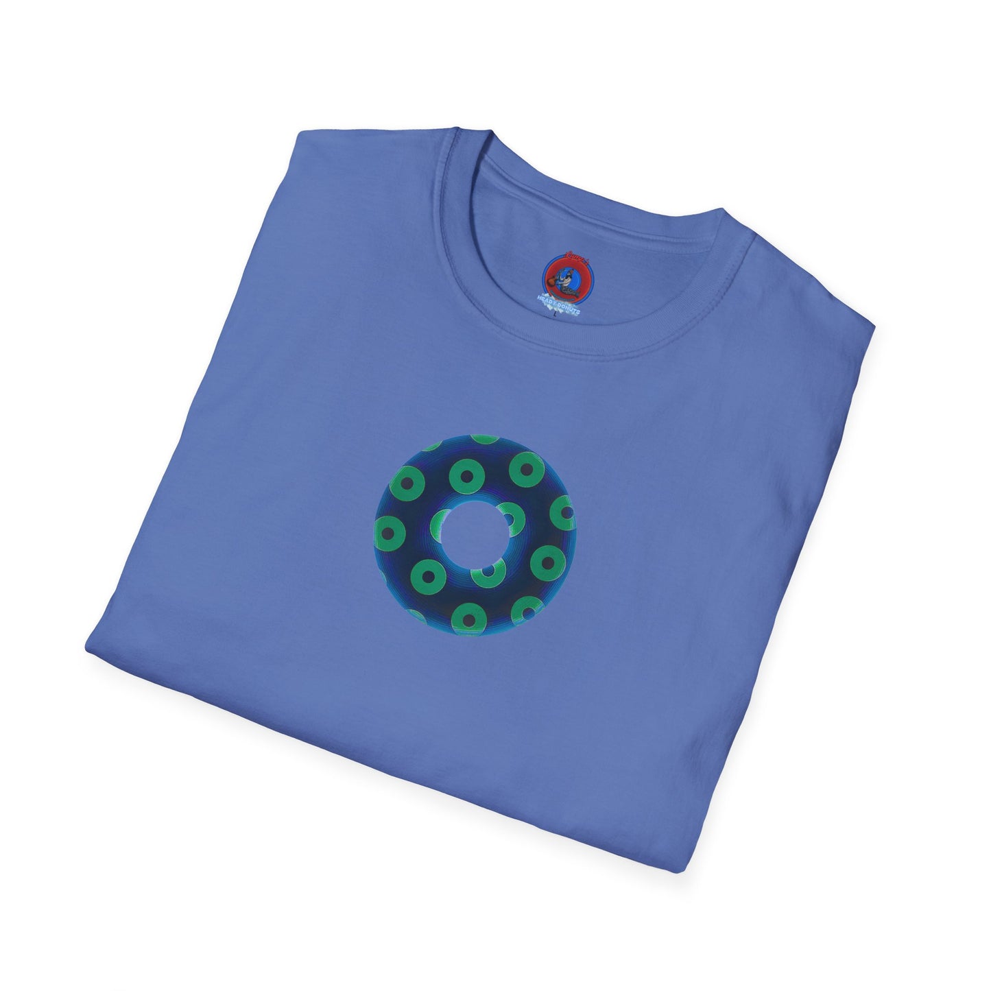 Plain Donuts/Unisex Soft-Style - "Plain Blimpy Paradoxical Donuts" - dark blue/jade green donuts