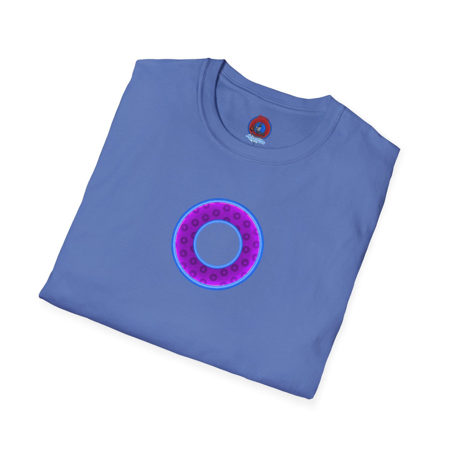 Plain Donuts/Unisex Soft-Style - "Plain Wide Mouthed Paradoxical Donuts" - purple/light royal blue donuts
