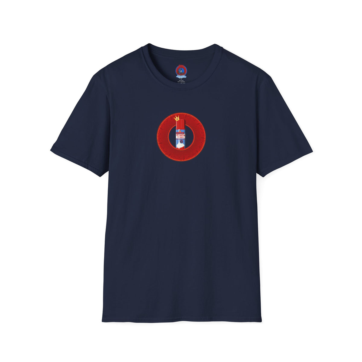 Classic Donut Tee - Unisex Soft-Style - "Princely Wooked Cream in a Can - YEMSG Donut " - vivid red donut