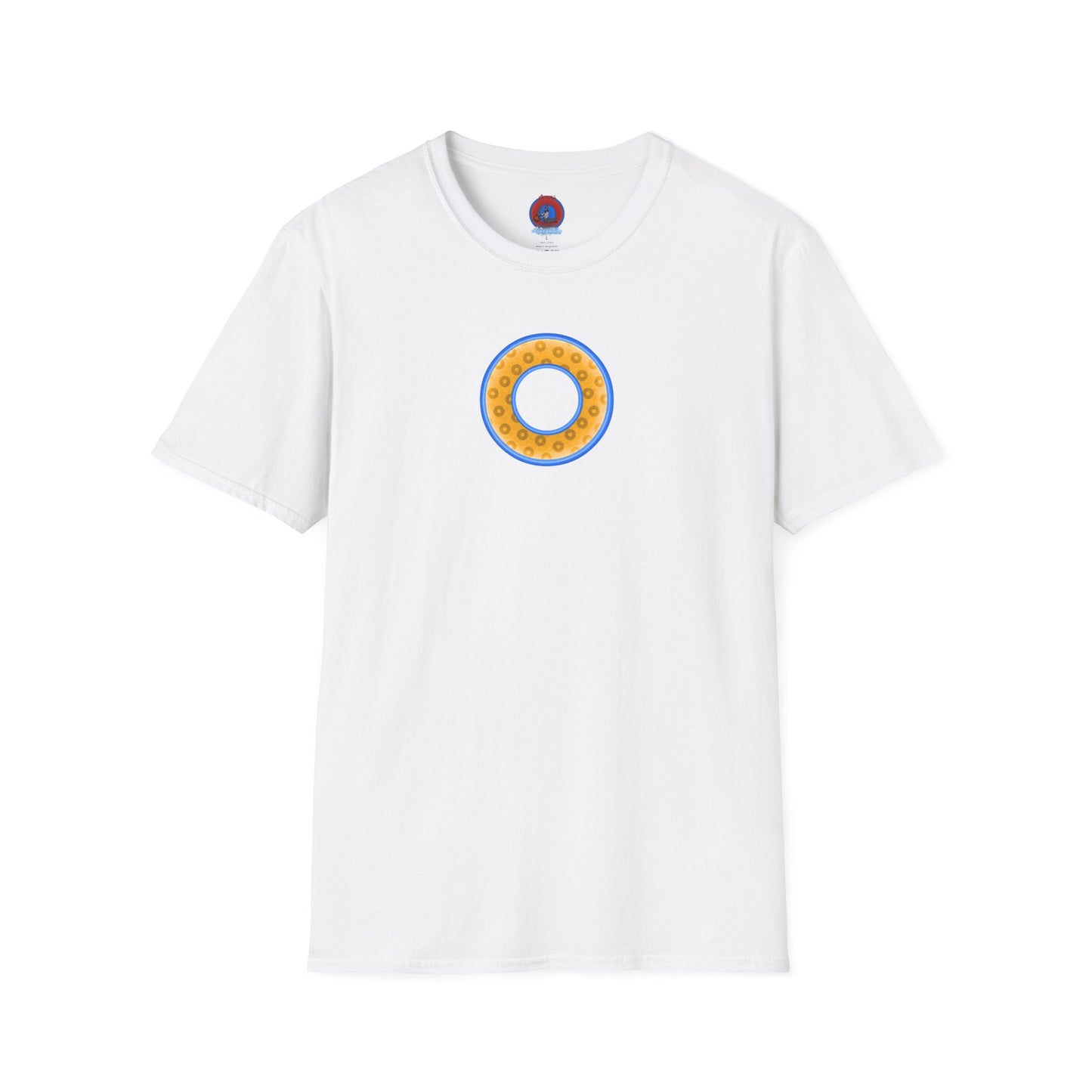 Plain Donuts/Unisex Soft-Style - "Plain Wide Mouthed Paradoxical Donuts" - yellow/light blue donuts