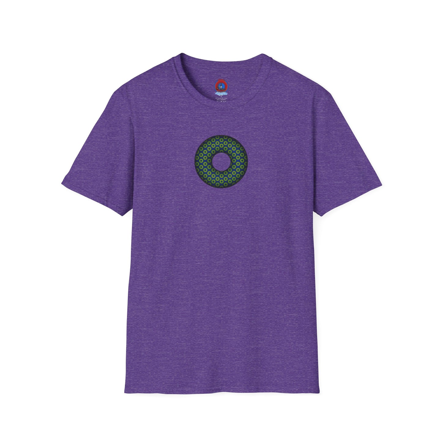 Plain Donuts/Unisex Soft-Style - "Plain Paradoxical Grided Donuts" - lime/dark blue donuts