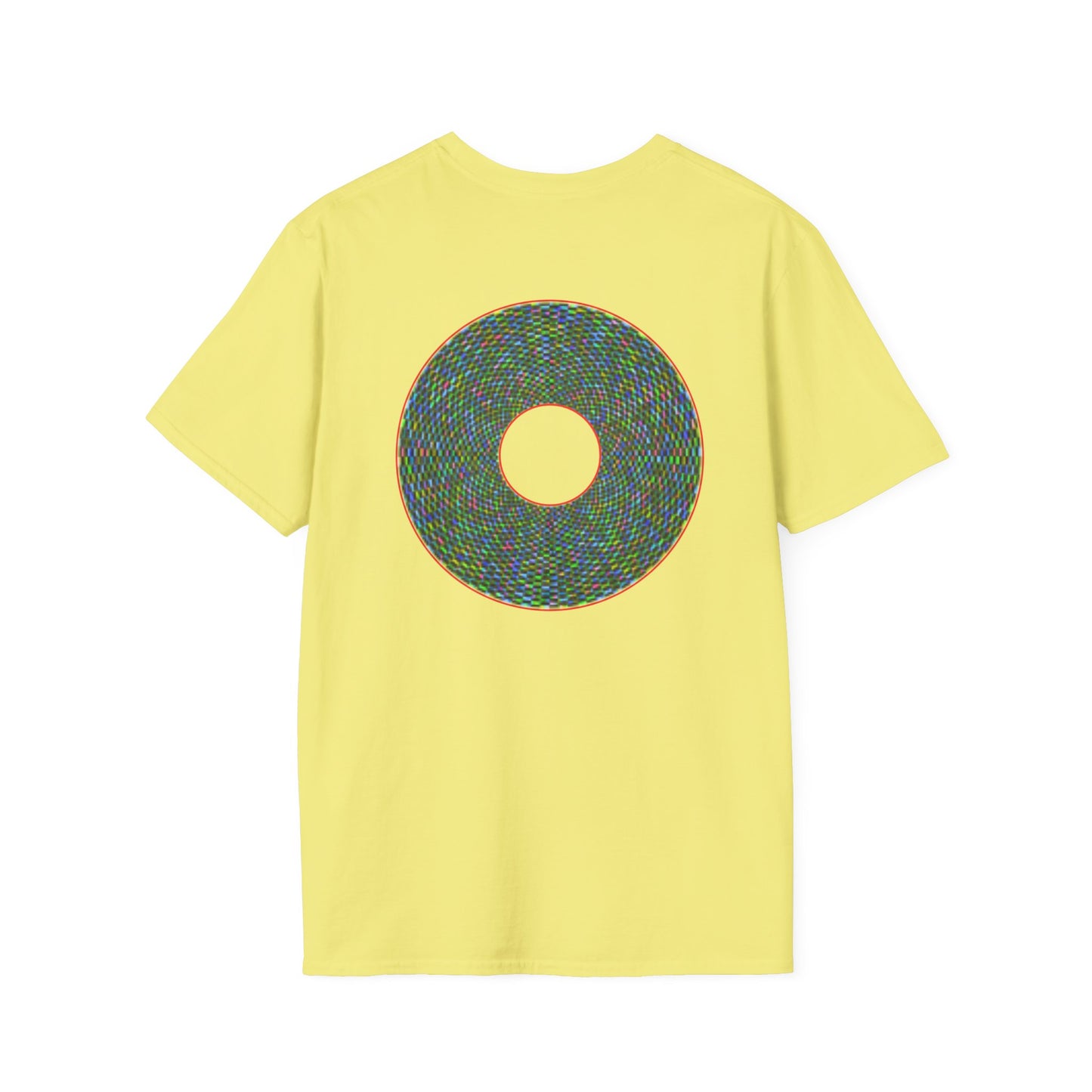 Donut Classic Donut Tee - Unisex Soft-Style - "The Pixilated Donut" - series 1.0 - multi-color donut