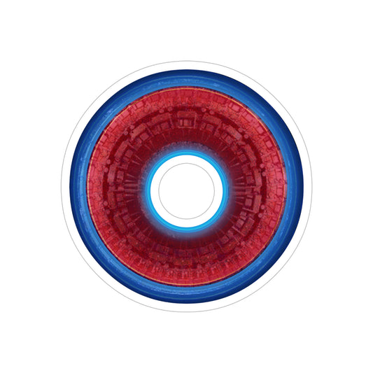 Donut Bumper/Outdoor Sticker - "Homer's The Perfect Donut" - series 1.0 - variant 3 - red donut w/hole - [Die-Cut] 6"x 6"