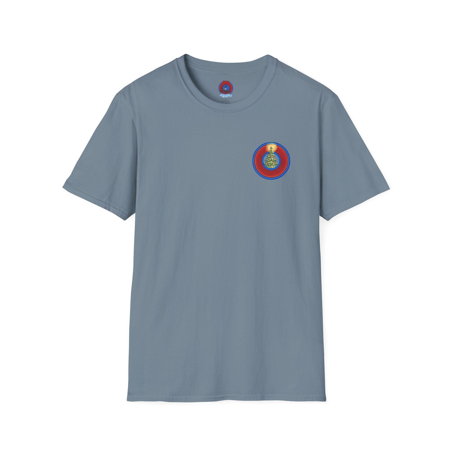Classic Donut Tee - Unisex Soft-Style - "It's Always Phishmas in Philly" - rustic red/blue donut