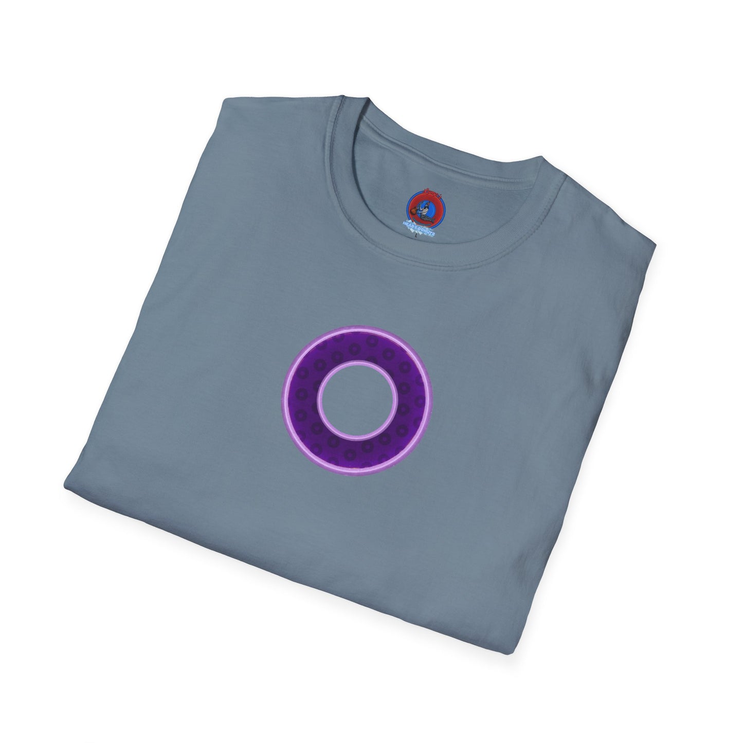 Plain Donuts/Unisex Soft-Style - "Plain Wide Mouthed Paradoxical Donuts" - dark purple/light purple donuts