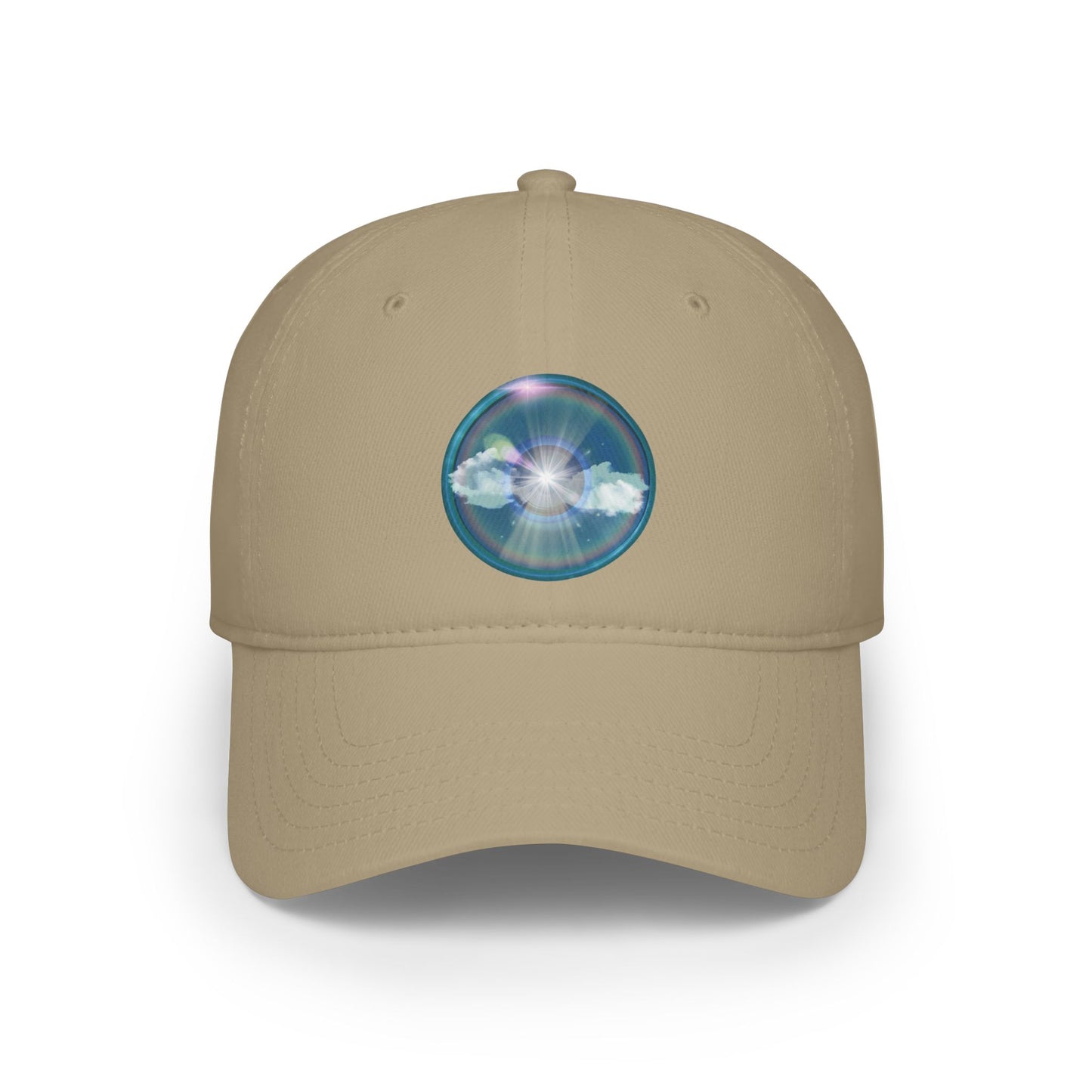 Lumpy Donut Baseball Cap - "The Divided Donut" - variant 1 - sky donut w/ [*charitable donut]