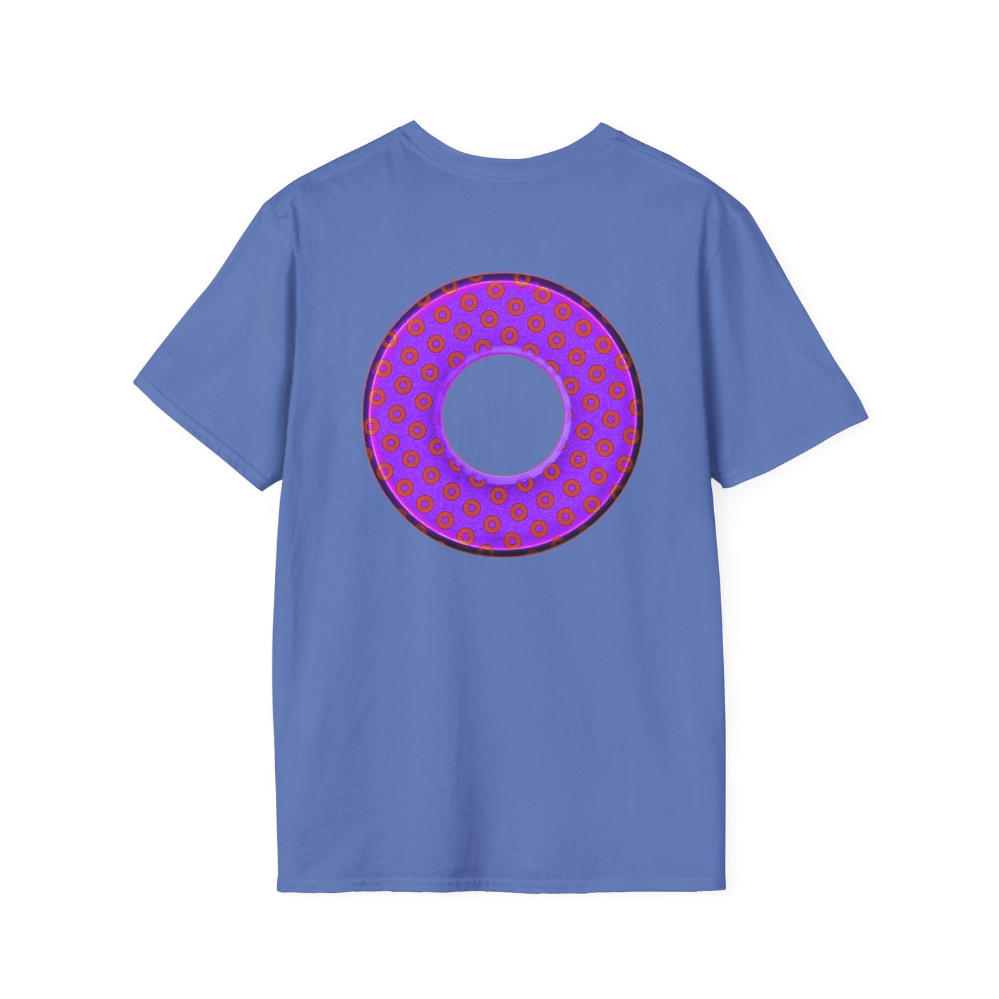 Plain Donuts/Unisex Soft-Style - "Plain Electric Paradoxical Donuts" - bright purple/red donuts