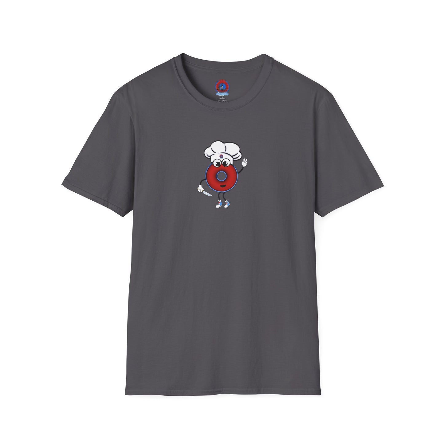 Classic Donut Tee - Unisex Soft-Style - "My Phriend the Donut" - plump vivid red donut