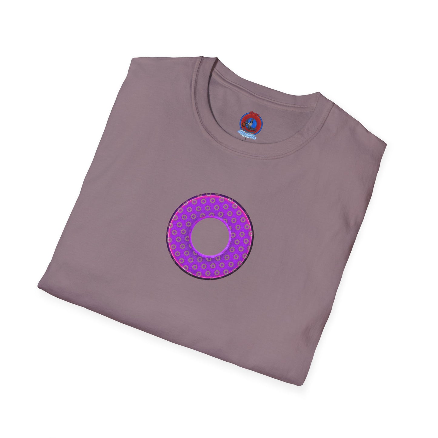 Plain Donuts/Unisex Soft-Style - "Plain Electric Paradoxical Donuts" - purple/mauve donuts