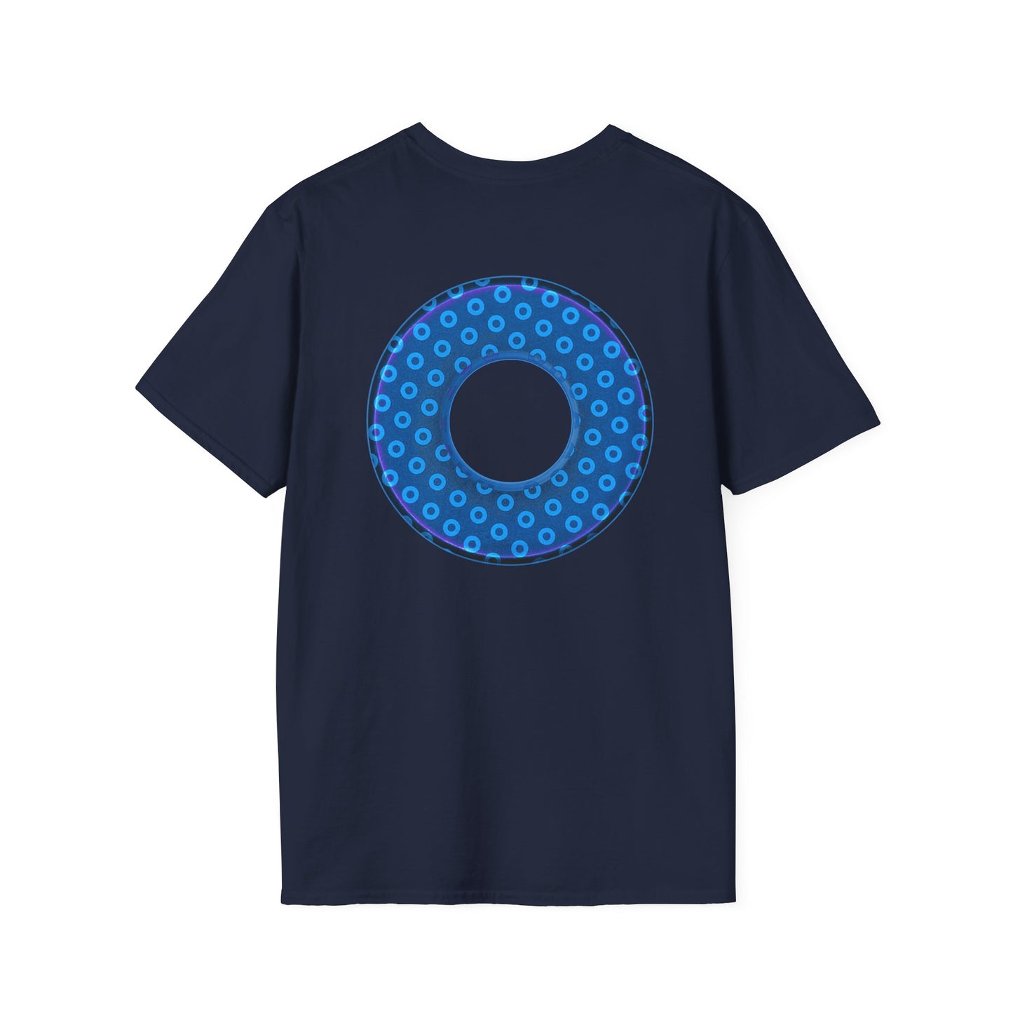 Plain Donuts/Unisex Soft-Style - "Plain Electric Paradoxical Donuts" - sky blue/dark blue donuts