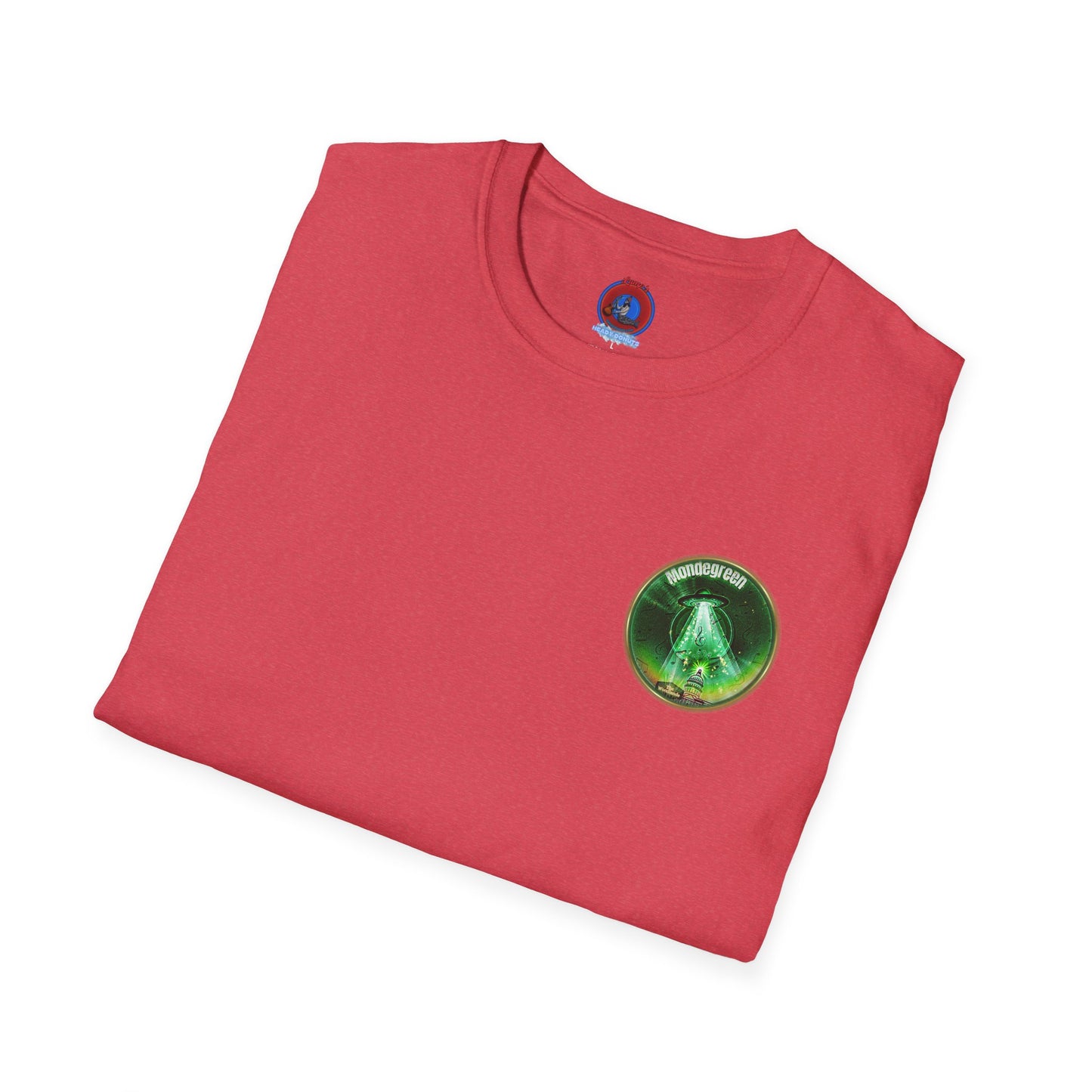Classic Donut Tee - Unisex Soft-Style - "Close Encounters of the Delaware kind - Mondegreen Donut"  " variant 2 - green donut