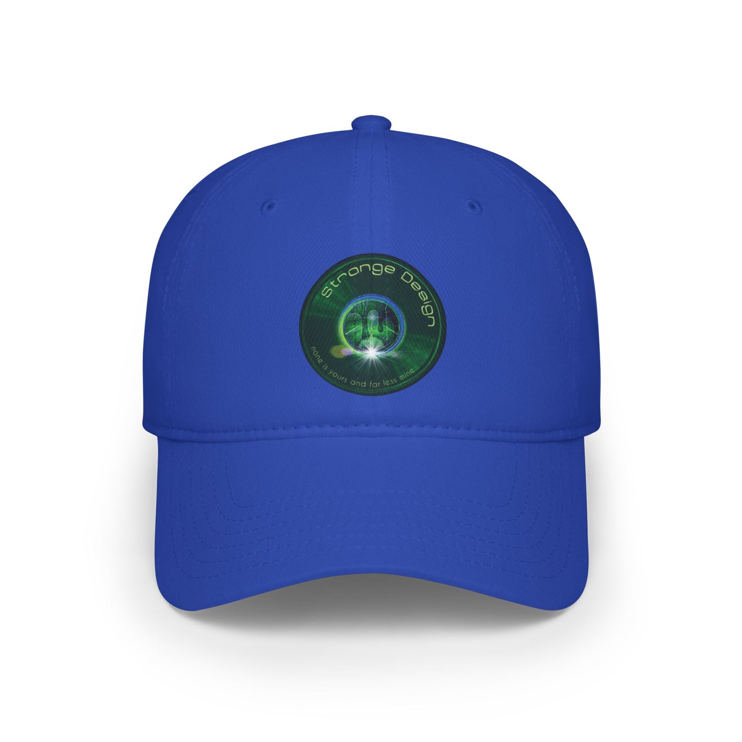 Lumpy Donut Baseball Cap - "The Strangely Designed Donut Cap" - vivid green record donut w/