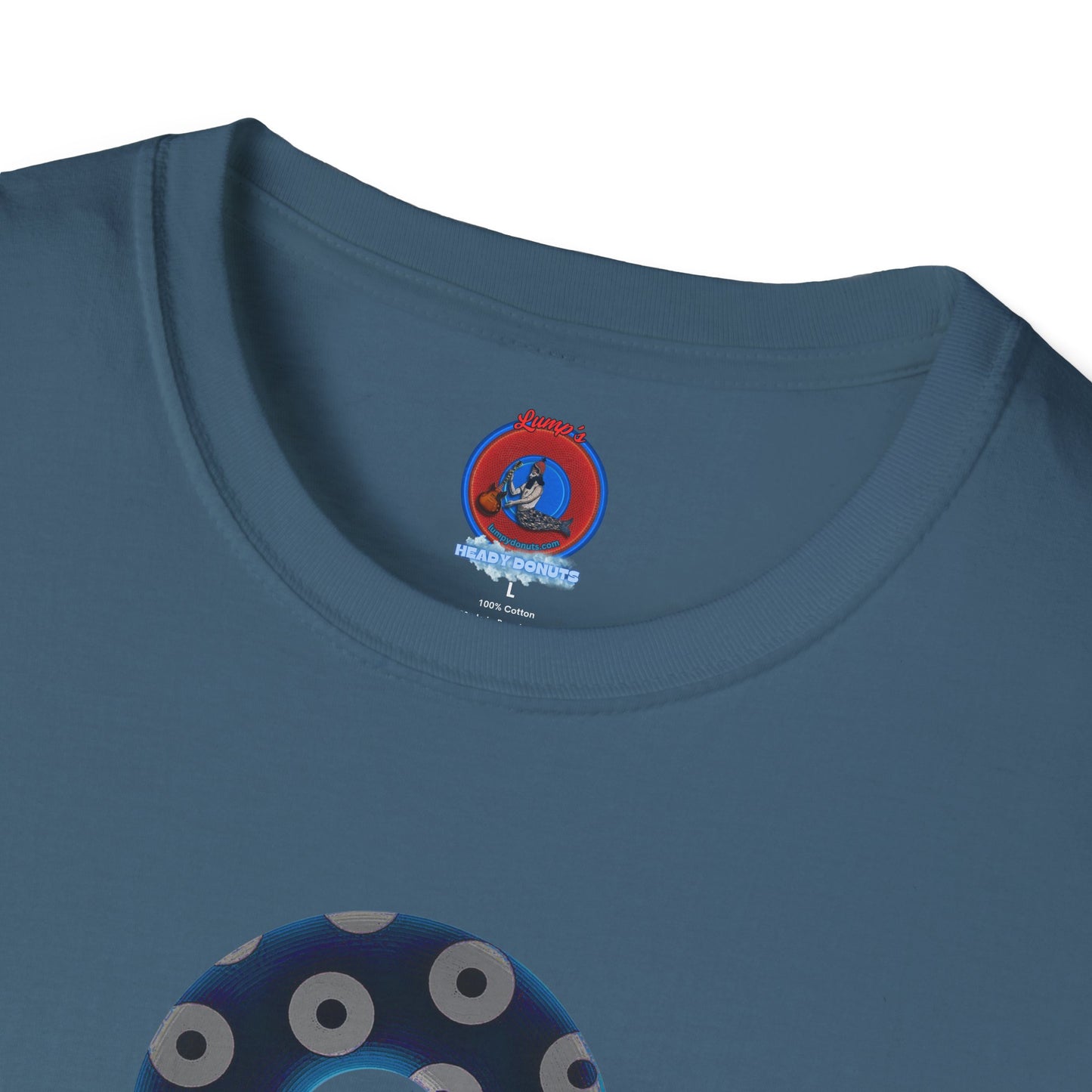 Plain Donuts/Unisex Soft-Style - "Plain Blimpy Paradoxical Donuts" - dark blue/gray donuts