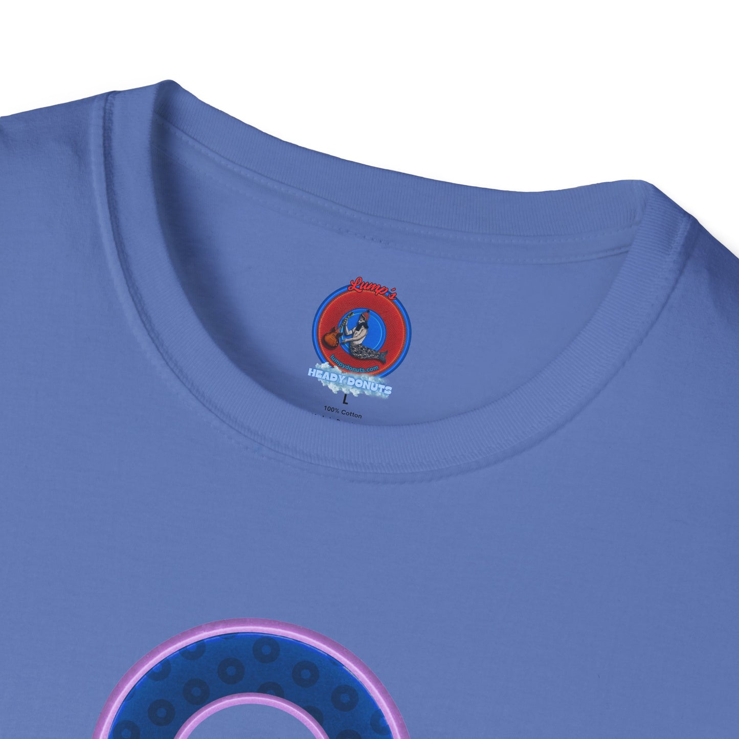 Plain Donuts/Unisex Soft-Style - "Plain Wide Mouthed Paradoxical Donuts" - dark blue/light purple donuts
