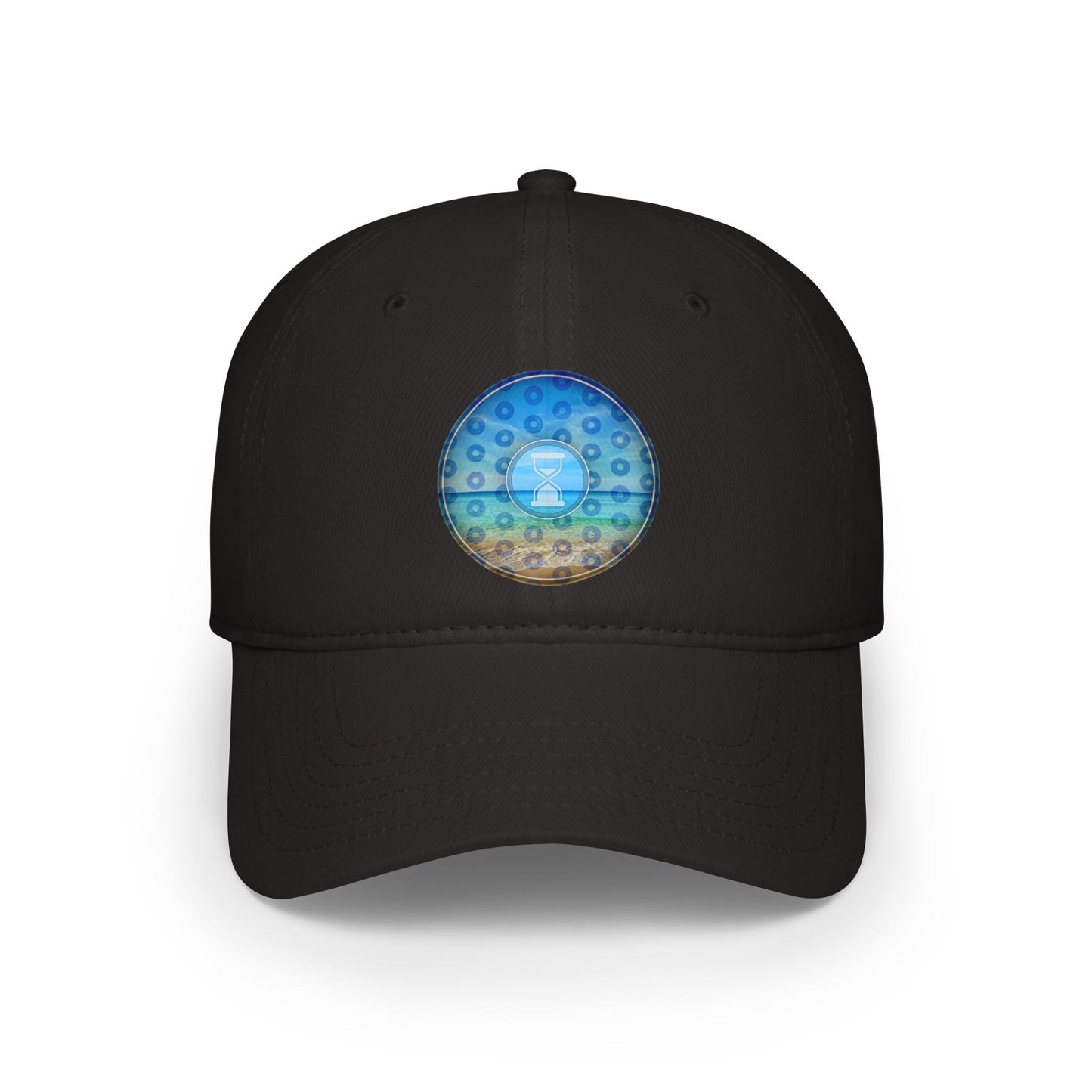 Lumpy Donut Baseball Cap - "Still Loading Sand" - paradoxical blue/teal pic donut w/ - variant 1