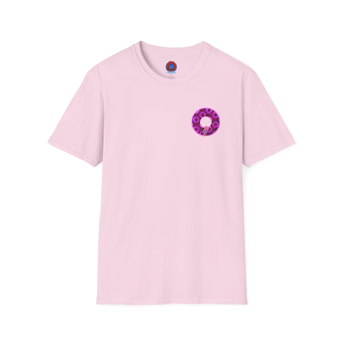Classic Donut Tee - Unisex Soft-Style - "It's Ice Cream Popsicles - YEMSG Donut" - purple/magenta paradox donut - variant 1