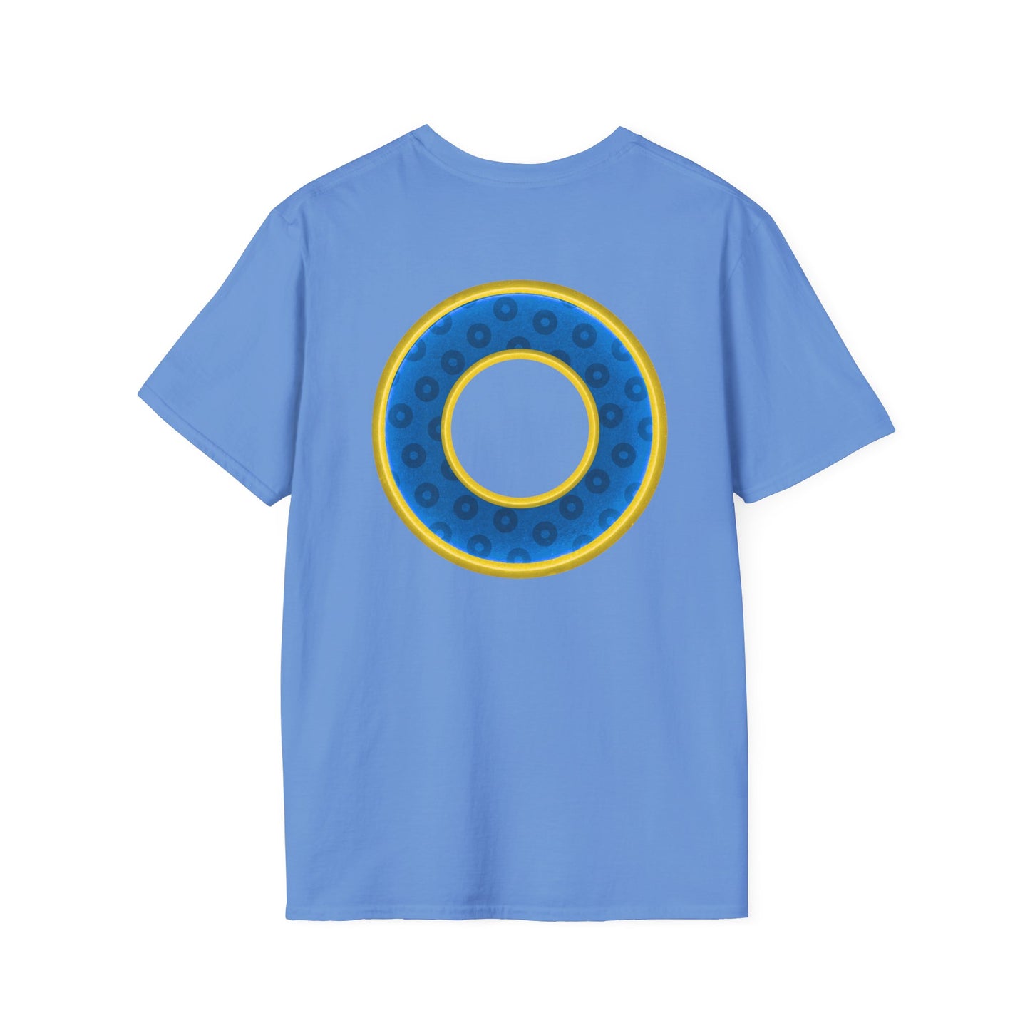 Plain Donuts/Unisex Soft-Style - "Plain Wide Mouthed Paradoxical Donuts" - blue/yellow donuts