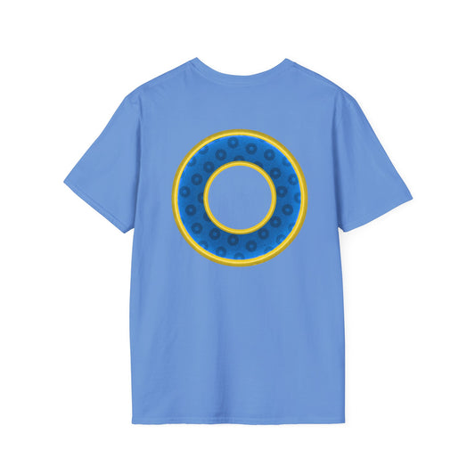 Plain Donuts/Unisex Soft-Style - "Plain Wide Mouthed Paradoxical Donuts" - blue/yellow donuts