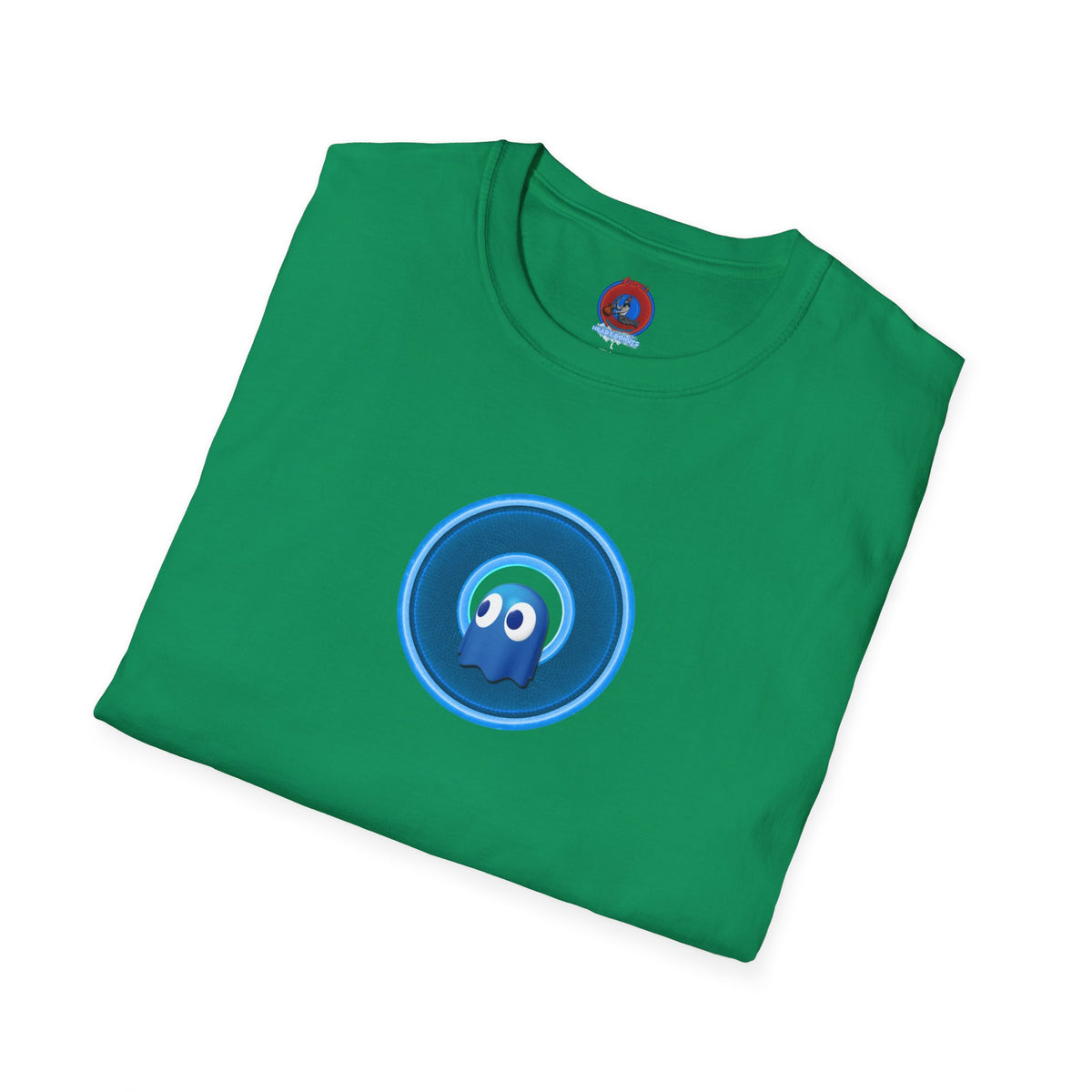 Classic Donut Tee - Unisex Soft-Style - "The Story of the Donut - a Ghostly Good Time" - variant 2 - blue/light blue rustic donut