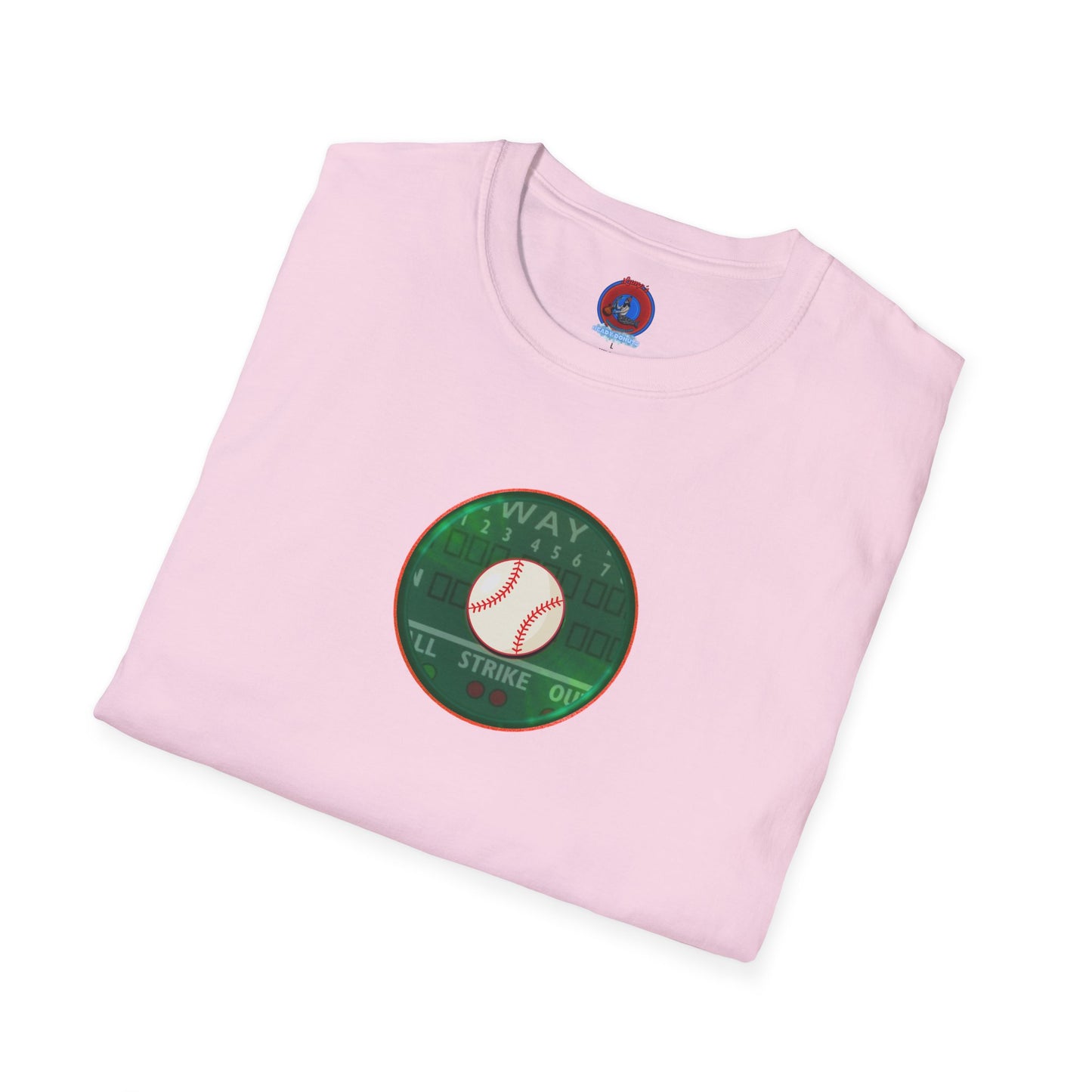 Classic Donut Tee - Unisex Soft-Style - "Phenway Ballpark Donuts" - vivid monsta donut - variant 2