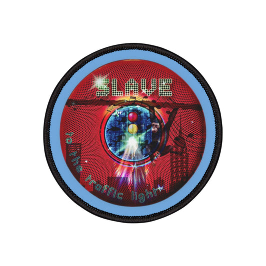 Iron-On Donut Patch - "Slave to this Donut Patch" - red phatty donut