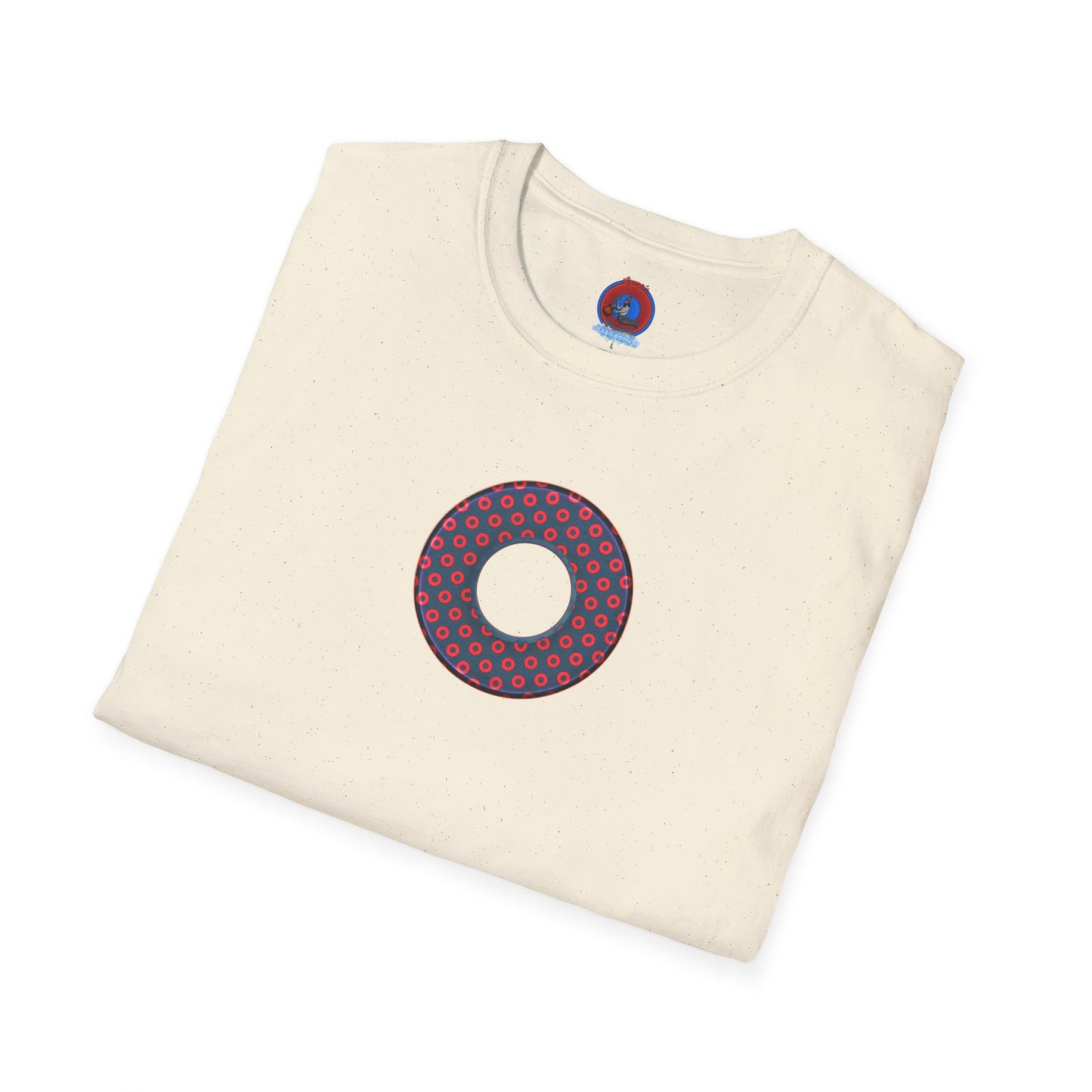 Plain Donuts/Unisex Soft-Style - "Plain Electric Paradoxical Donuts" - navy blue/red donuts