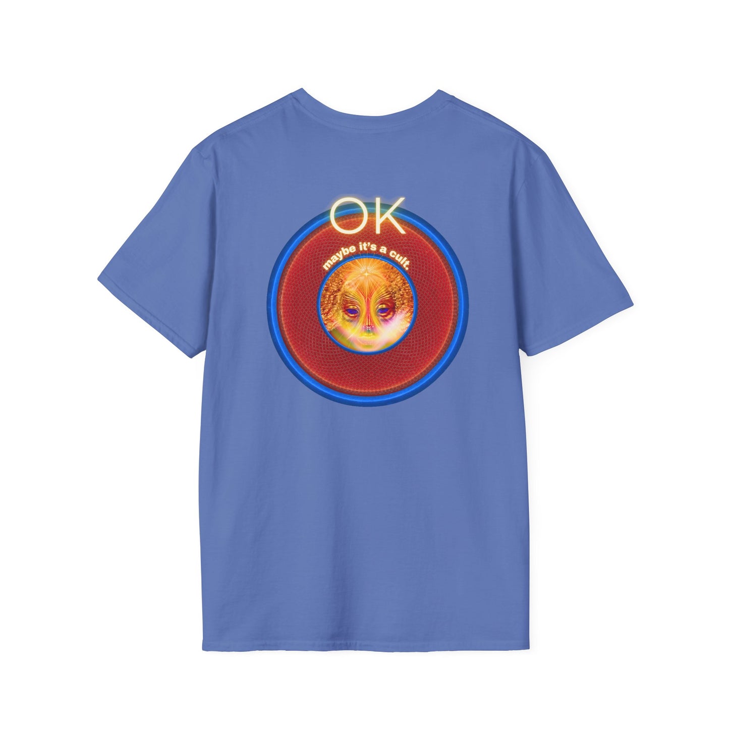 Classic Donut Tee - Unisex Soft-Style - "Donuts: Conjurers of Awesome" - series 1.0  - variant 3 - w/"okay" - red donut