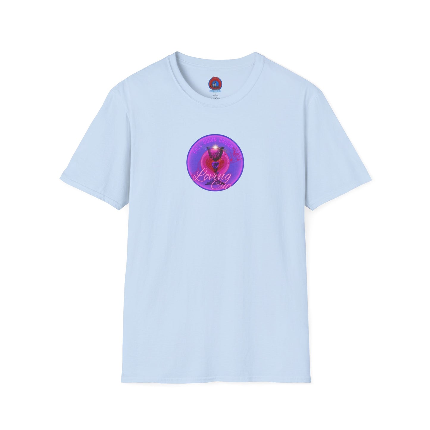 Classic Donut Tee - Unisex Soft-Style - "The Loving Donut' - vivid purple/magenta donut