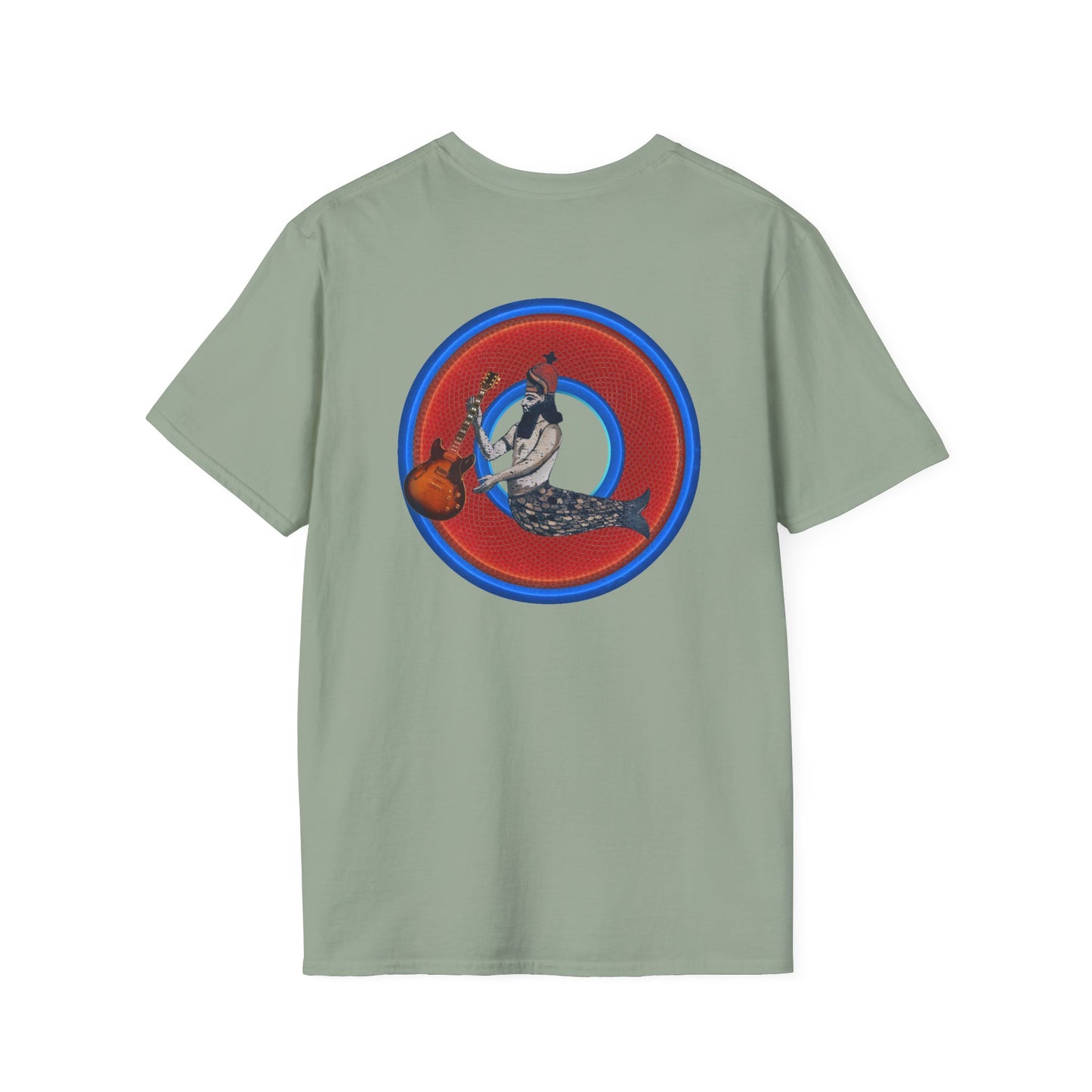 Classic Donut Tee - Unisex Soft-Style - "Doggone Dagon Donut - the Original Fish Head" - series 1.0  - red/blue donut