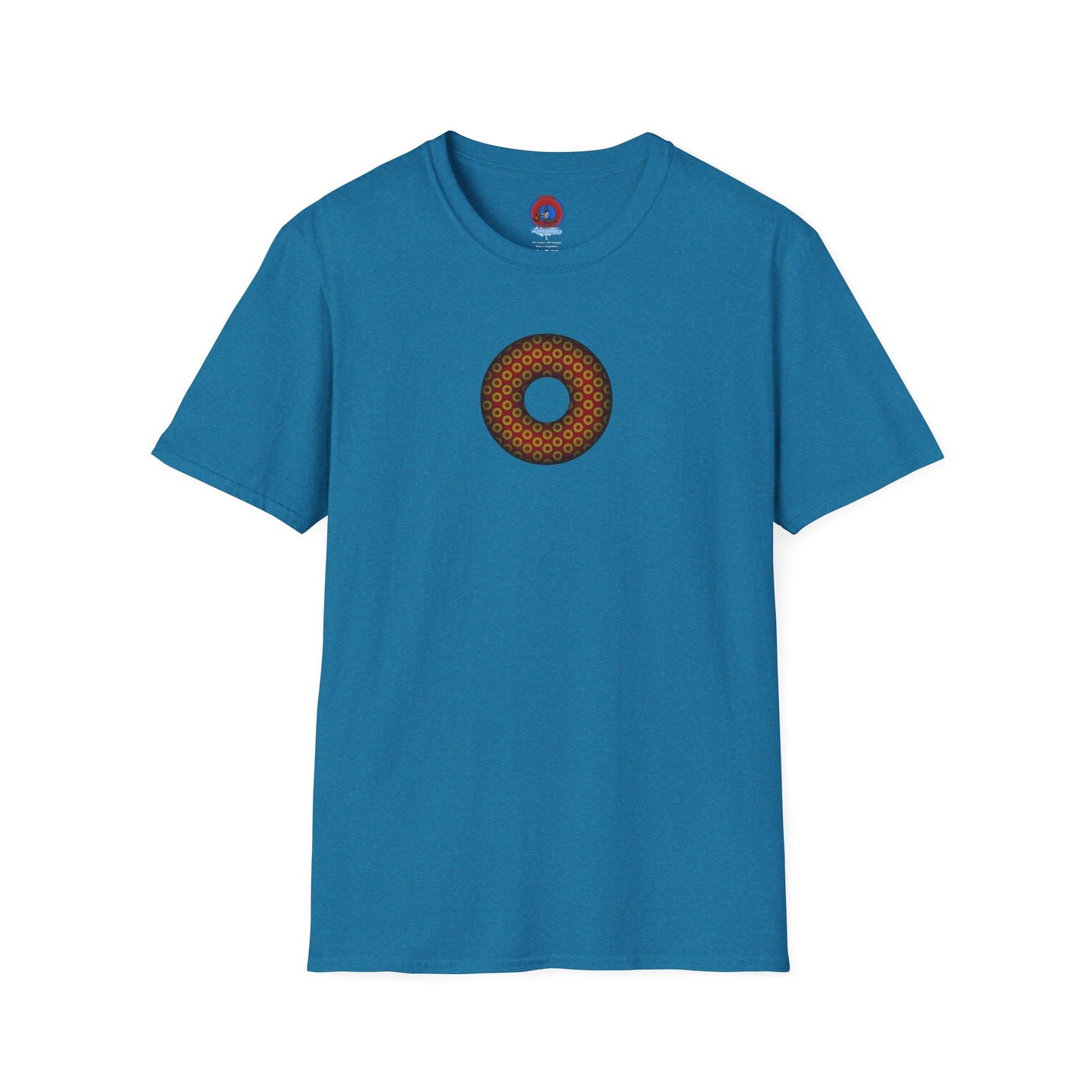 Plain Donuts/Unisex Soft-Style - "Plain Paradoxical Grided Donuts" - gold/burgundy donuts