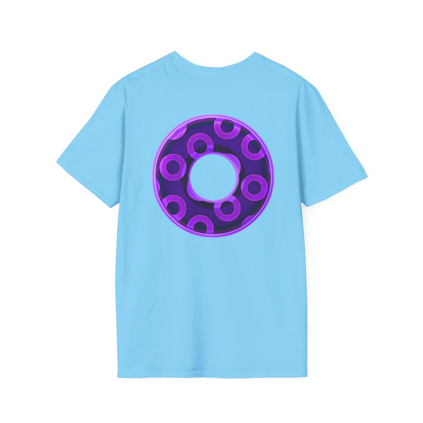 Plain Donuts/Unisex Soft-Style - "Plain Rustic Paradoxical Donuts" - light purple/dark purple donuts