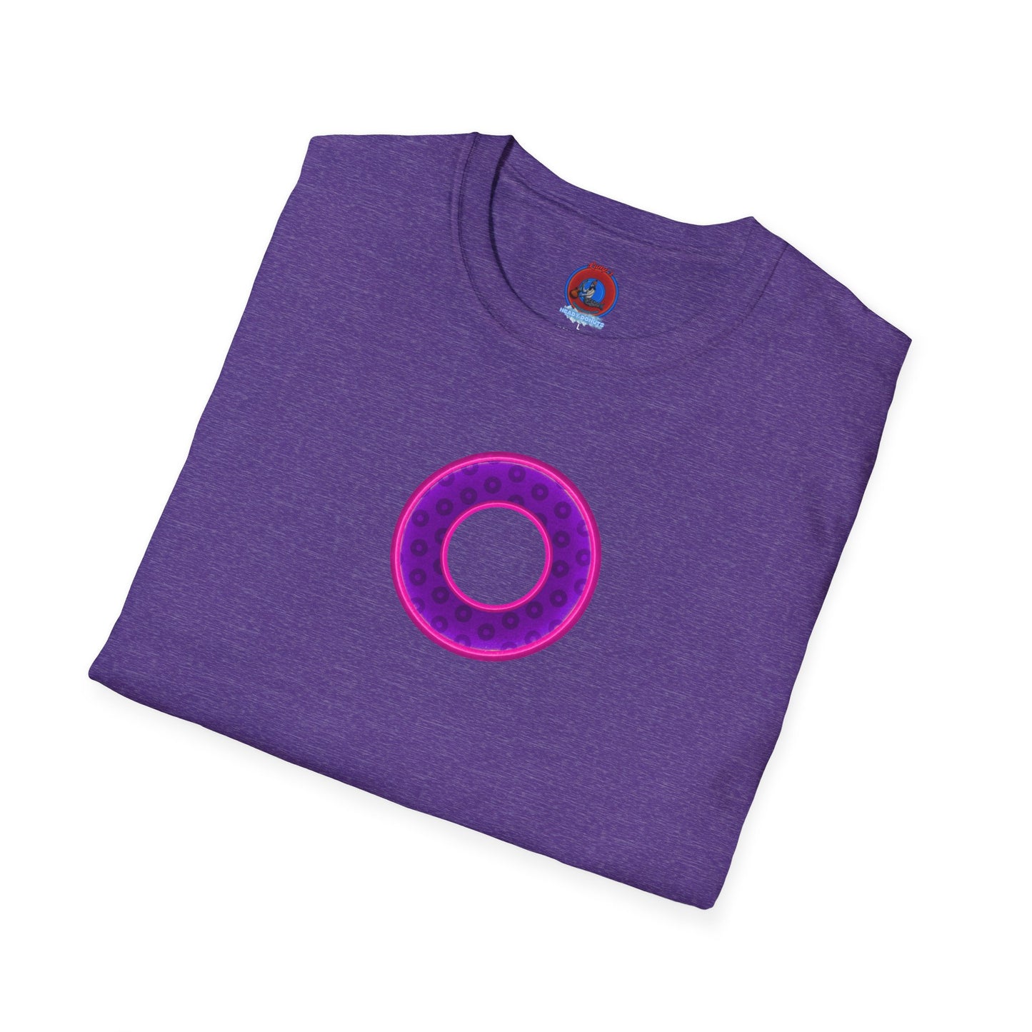 Plain Donuts/Unisex Soft-Style - "Plain Wide Mouthed Paradoxical Donuts" - dark purple/bright magenta donuts