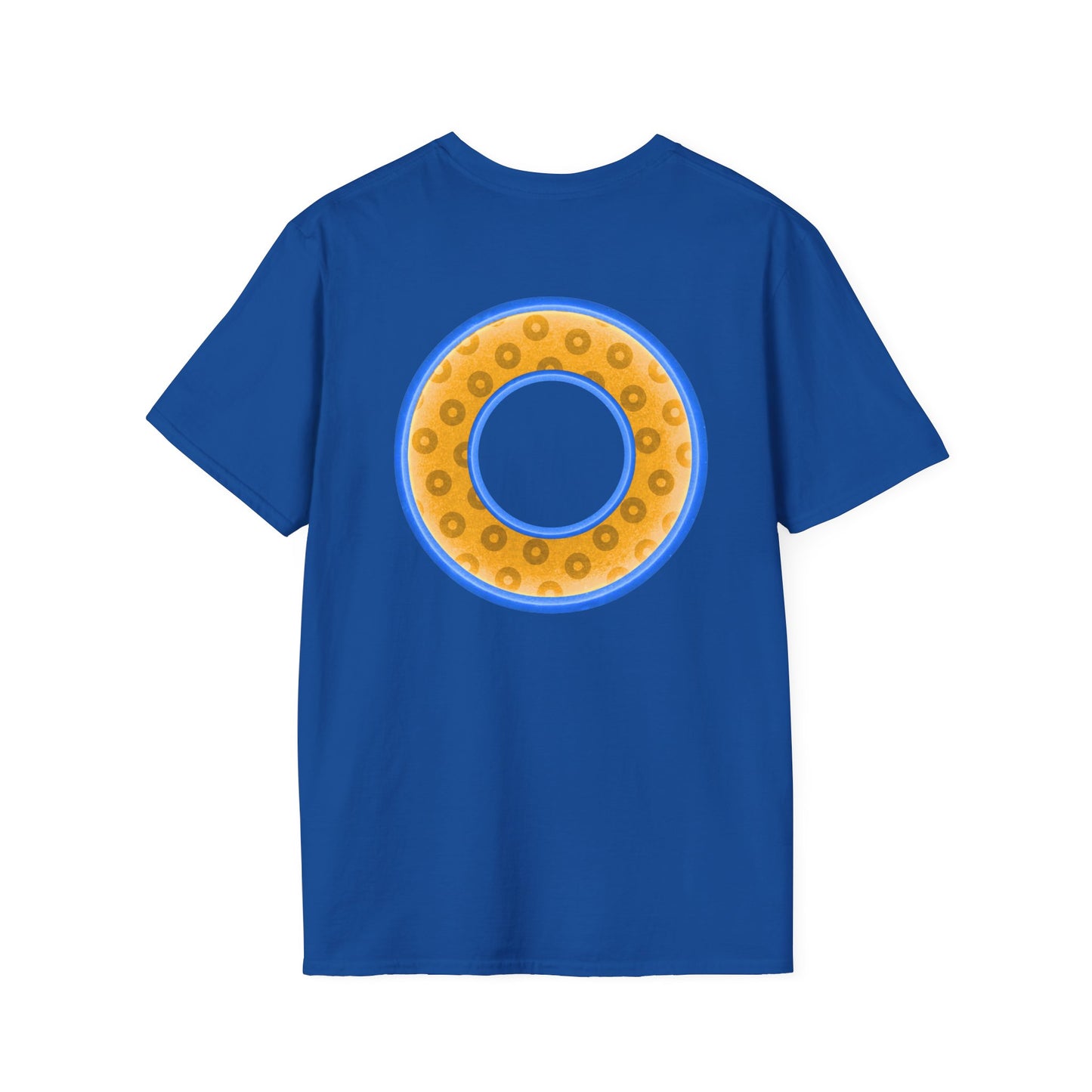 Plain Donuts/Unisex Soft-Style - "Plain Wide Mouthed Paradoxical Donuts" - yellow/light blue donuts