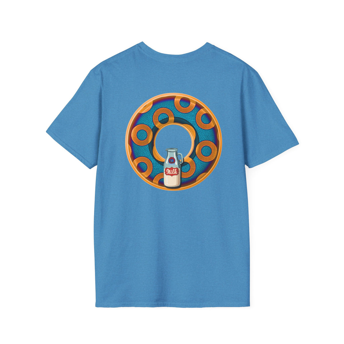 Classic Donut Tee - Unisex Soft-Style - "Wooked Cream - YEMSG Donut " -blue/orange rustic paradox donut - variant 4