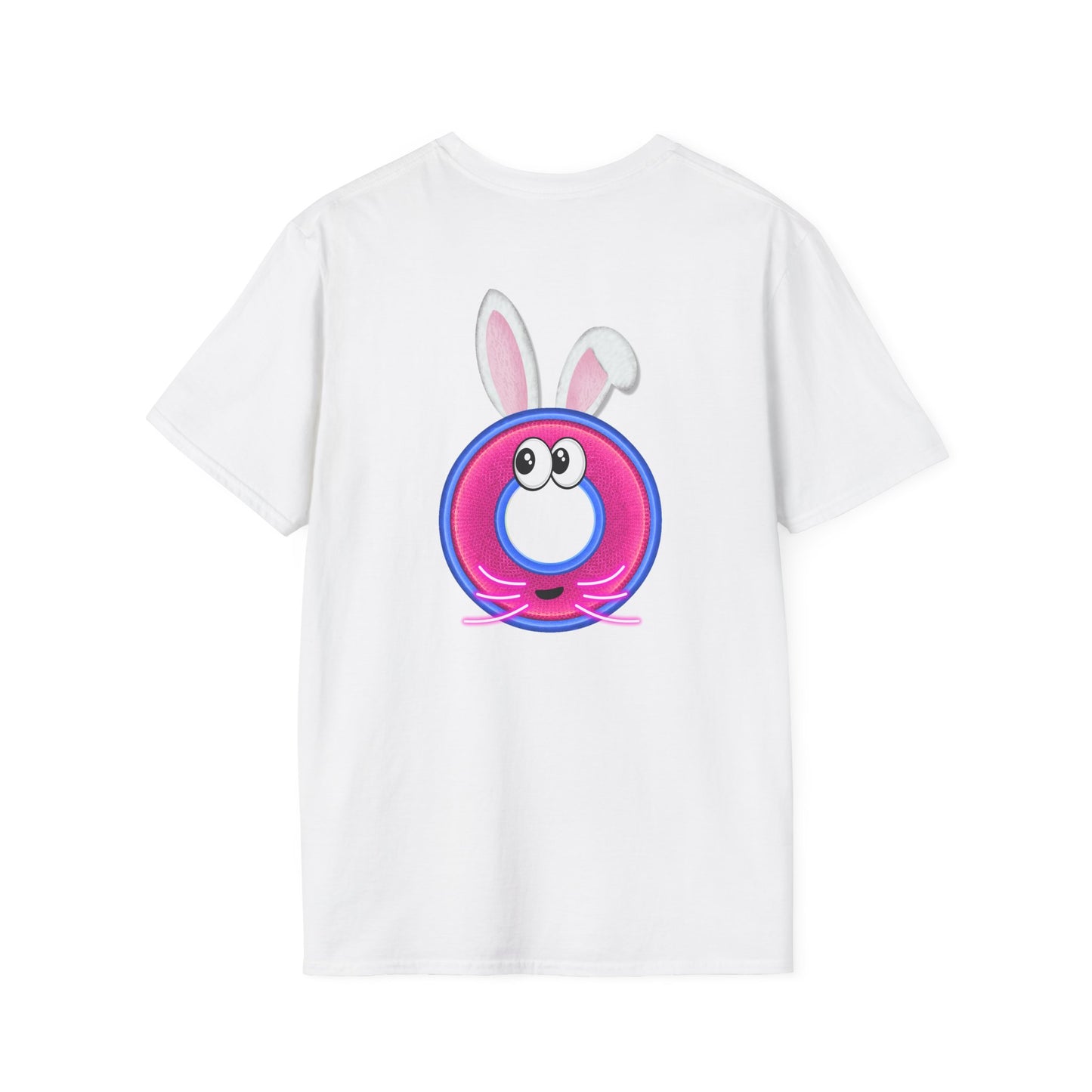 Classic Donut Tee - Unisex Soft-Style - "Easter Donuts" - magenta/pink rustic donut - holiday edition