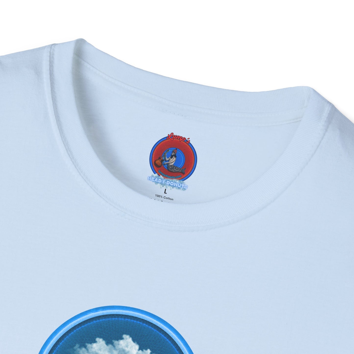Classic Donut Tee - Unisex Soft-Style - "Got Rhombus?" - series 1.0  - variant 1 - blue/blue donut