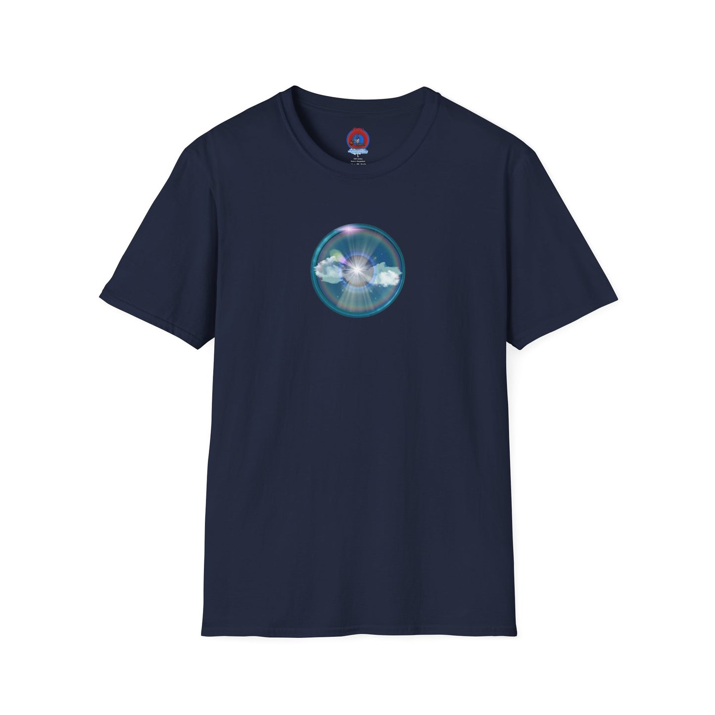 Classic Donut Tee - Unisex Soft-Style - "The Original Divided Donut' - light blue sky donut