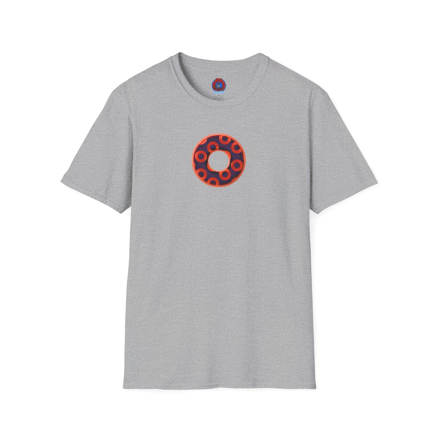 Plain Donuts/Unisex Soft-Style - "Plain Rustic Paradoxical Donuts" - red/midnight blue donuts