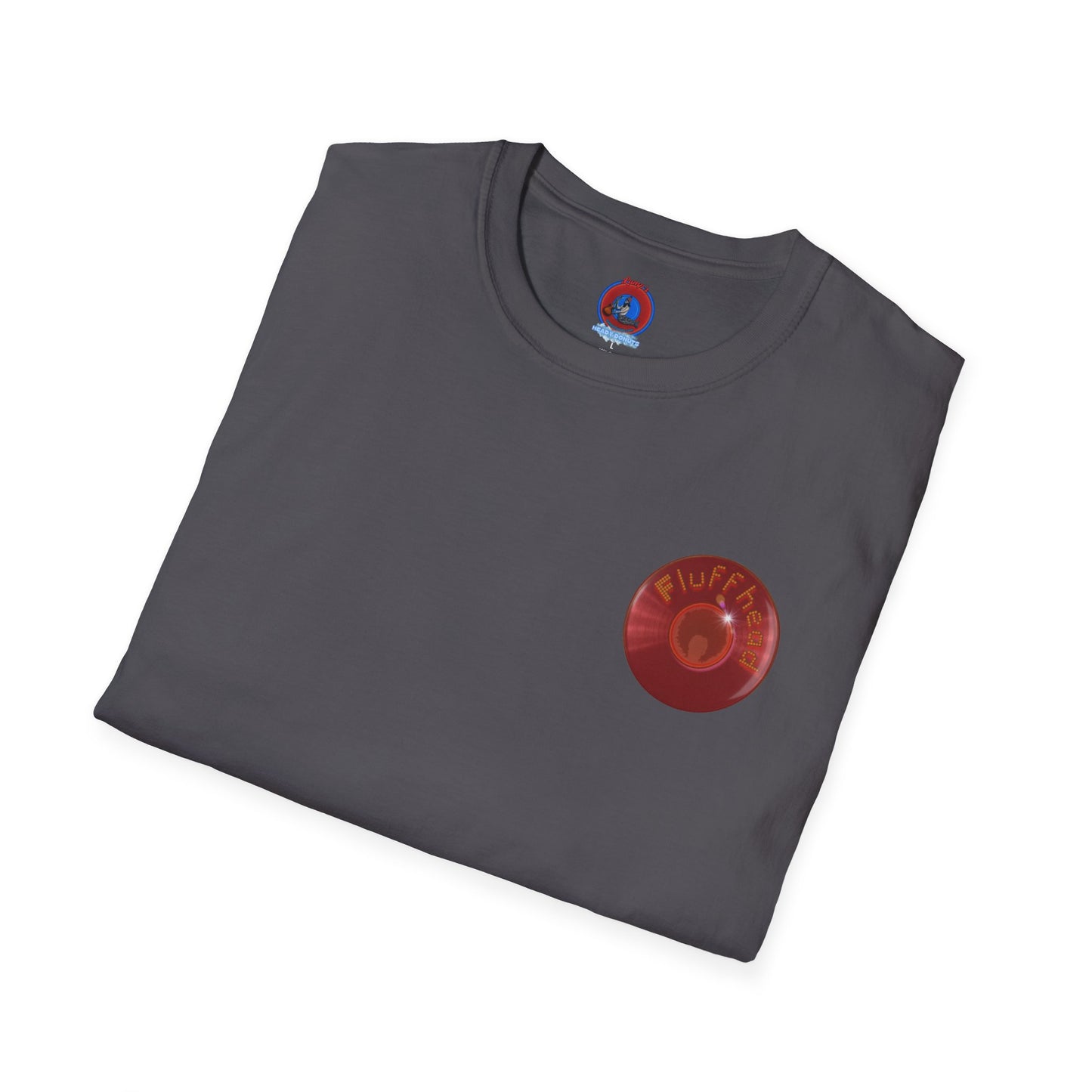 Classic Donut Tee - Unisex Soft-Style - "The Fluffernutter Donut" - series 1.0 - dark red donut