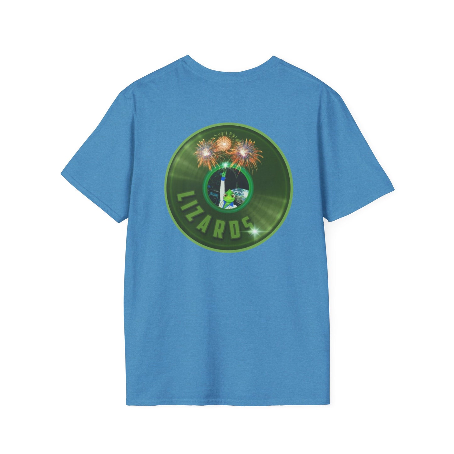 Classic Donut Tee - Unisex Soft-Style - "Rutherford's Staying Alive" - series 1.0 - variant 1 - green donut