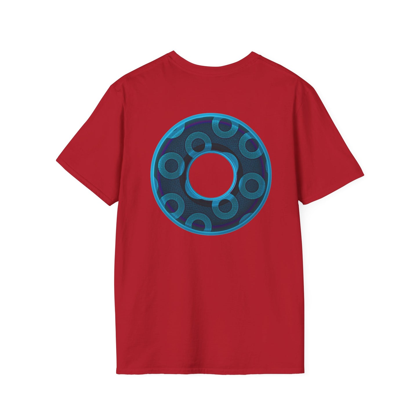 Plain Donuts/Unisex Soft-Style - "Plain Rustic Paradoxical Donuts" - light blue/dark blue donuts
