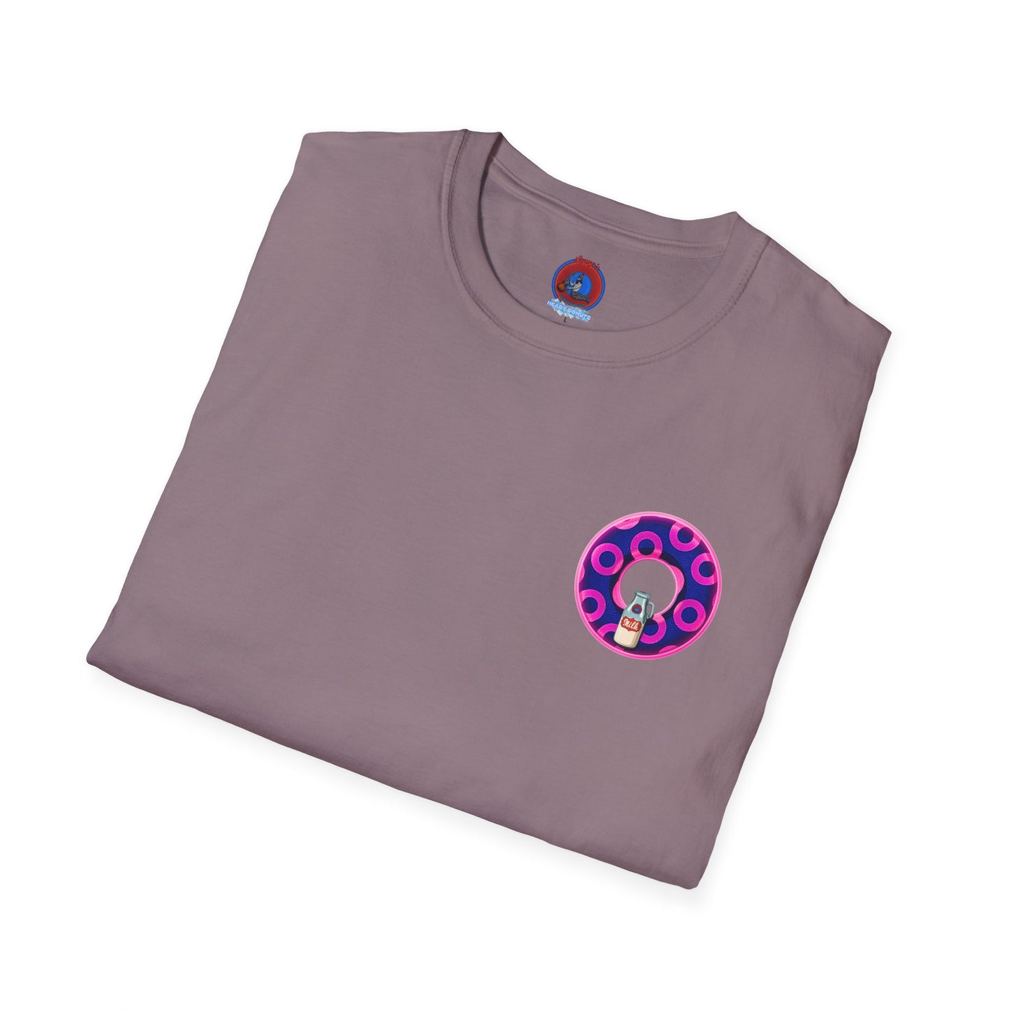 Classic Donut Tee - Unisex Soft-Style - "Wooked Cream - YEMSG Donut " -blue/pink rustic paradox donut - variant 5