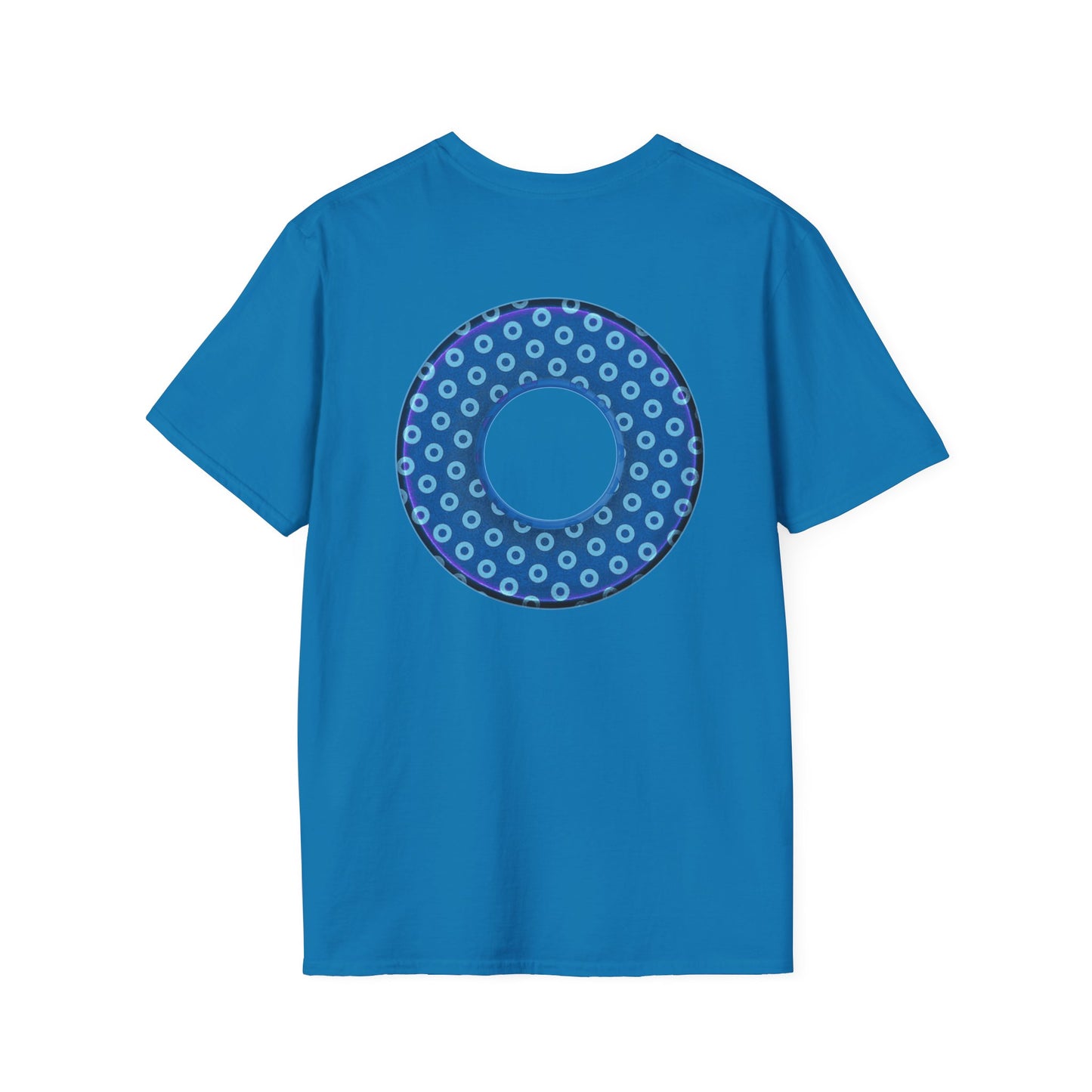 Plain Donuts/Unisex Soft-Style - "Plain Electric Paradoxical Donuts" - light blue/dark blue donuts