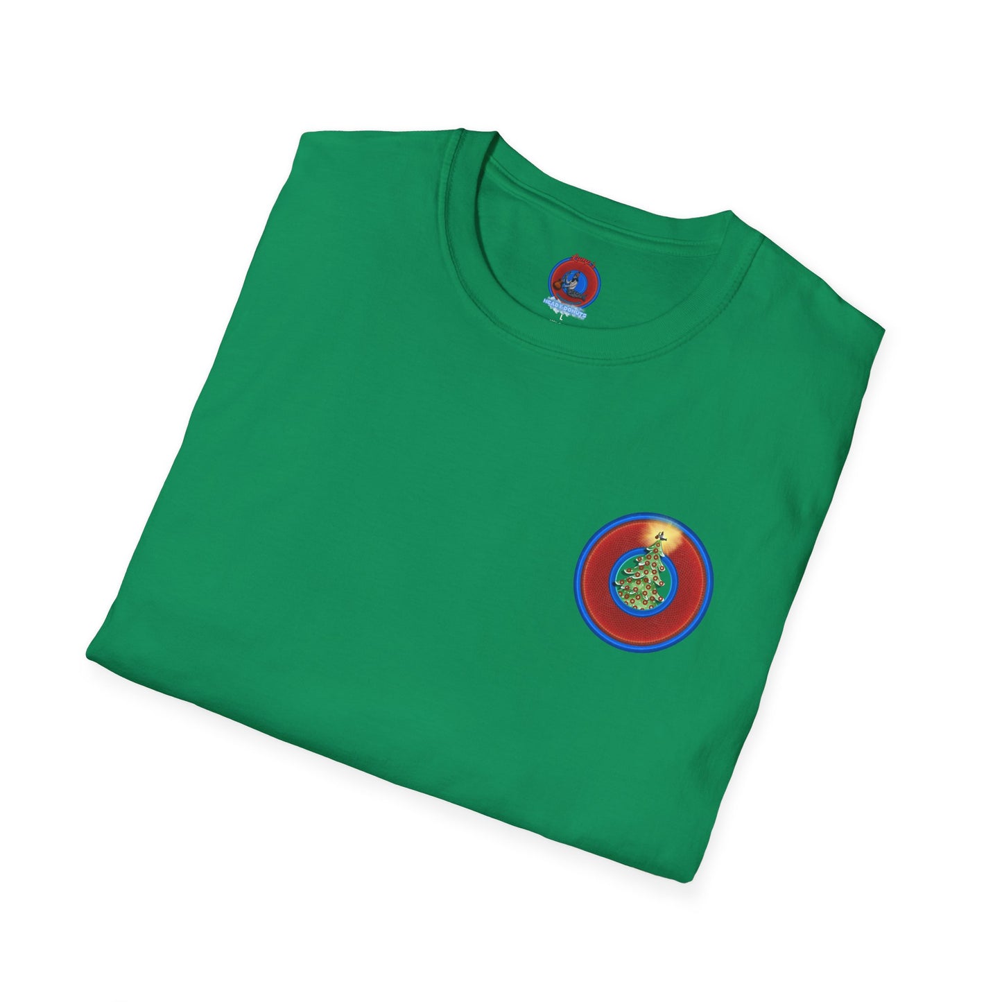 Classic Donut Tee - Unisex Soft-Style - "It's Always Phishmas in Philly" - rustic red/blue donut