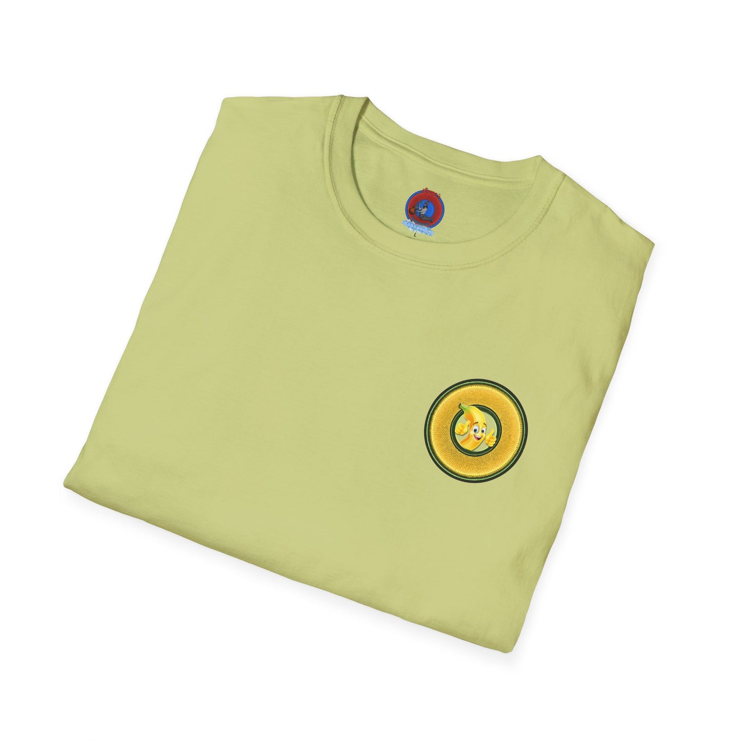 Classic Donut Tee - Unisex Soft-Style - "Dis sheet, it's bananas!" - series 1.0 - variant 5 - golden donut