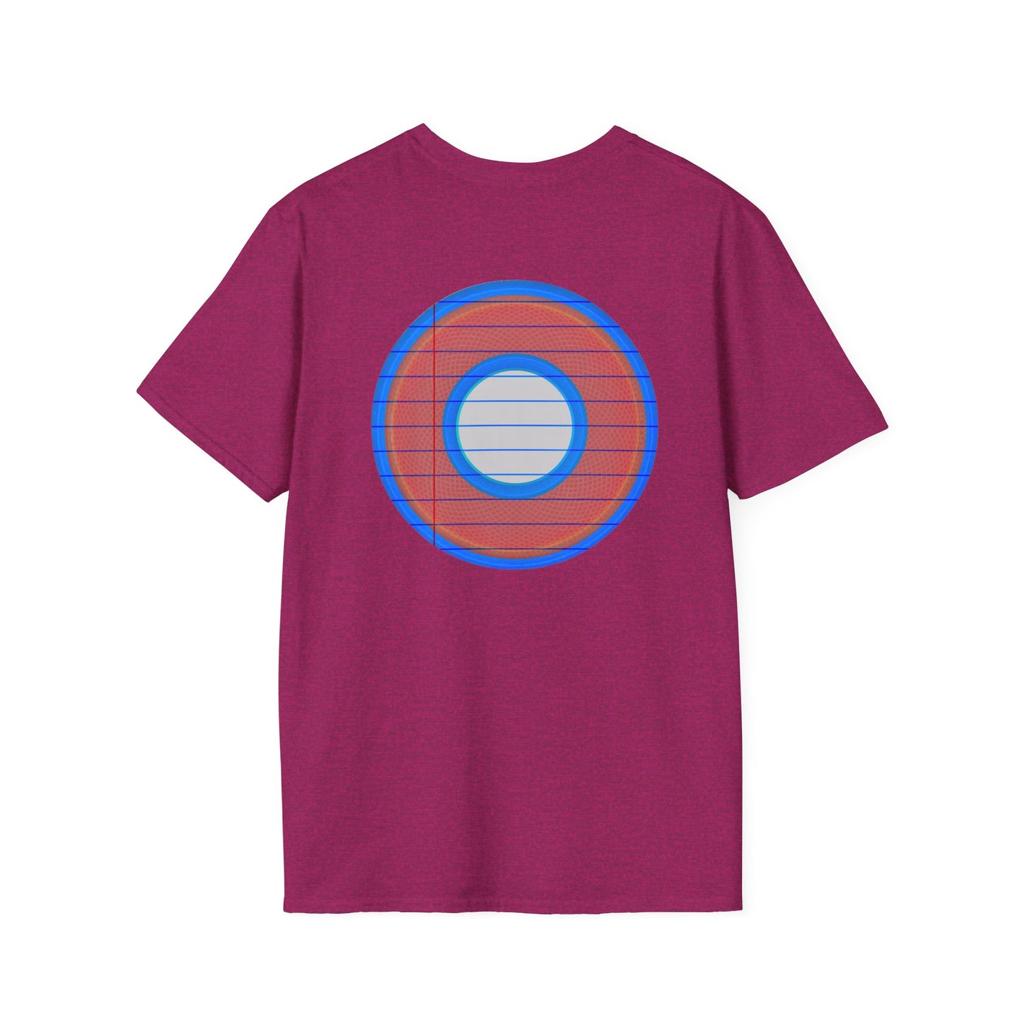 Classic Donut Tee - Unisex Soft-Style - "That's 1 Tasty Donut" - series 1.0  - variant 2 - red donut w/blank page