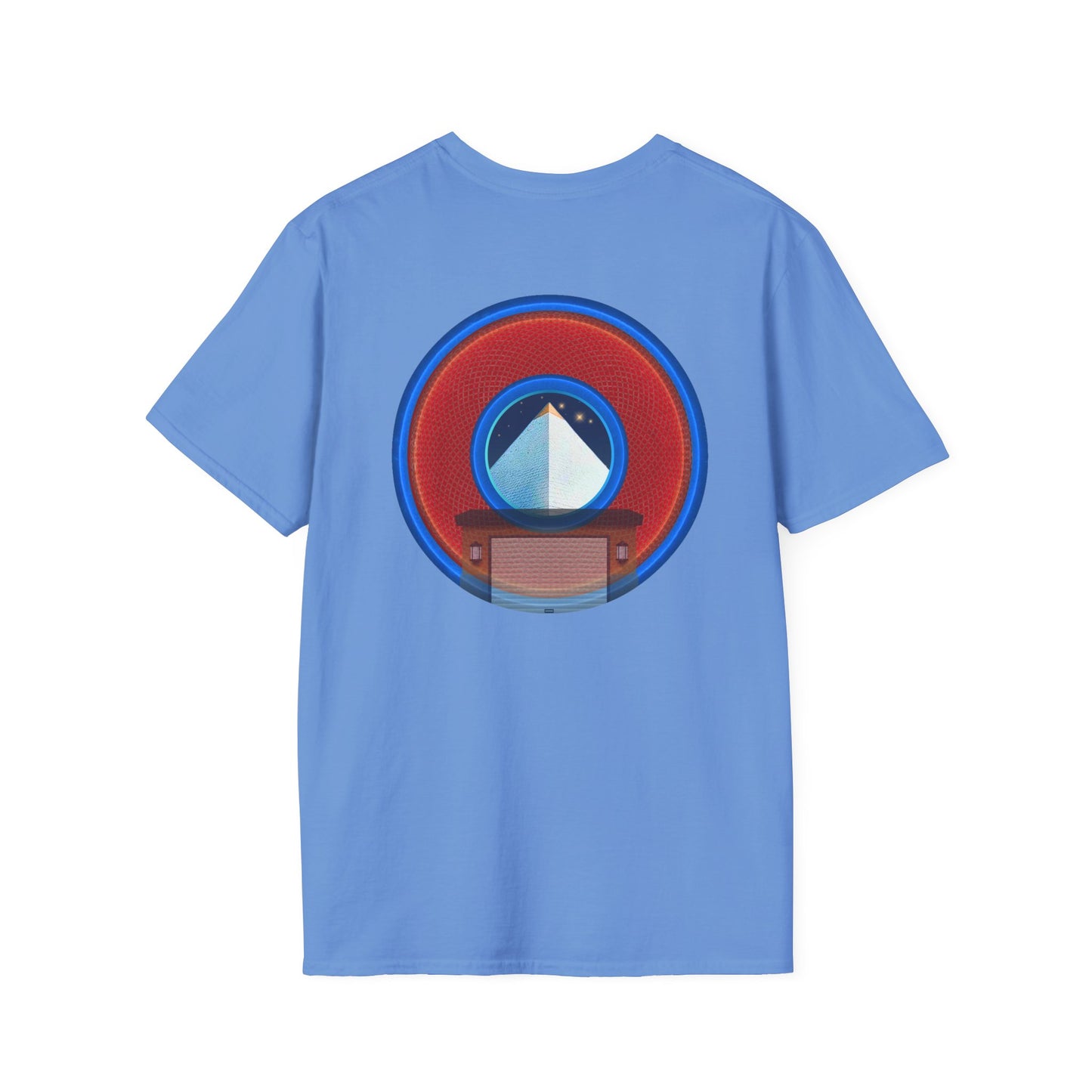 Classic Donut Tee - Unisex Soft-Style - "Limestone Donuts so Large" - variant 2 - red donuts w/garage
