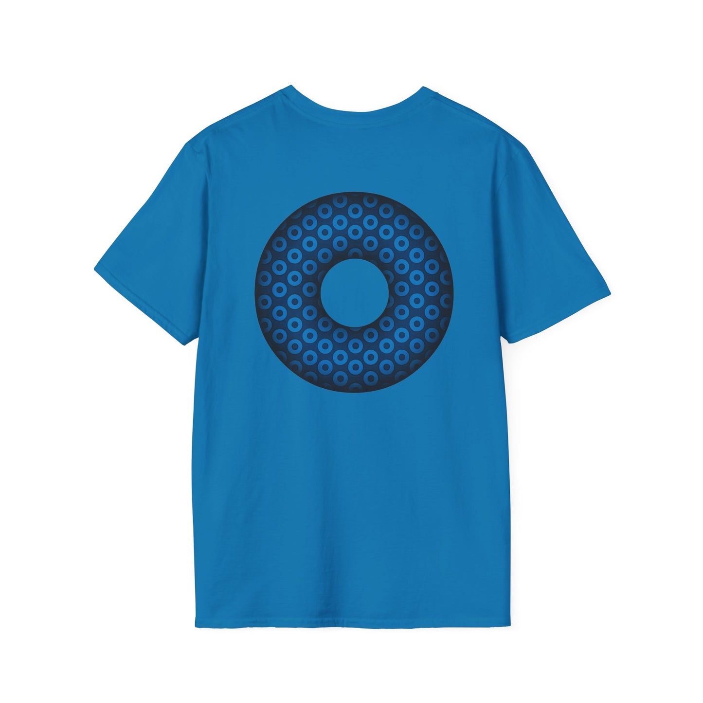 Plain Donuts/Unisex Soft-Style - "Plain Paradoxical Grided Donuts" - light blue/dark blue donuts