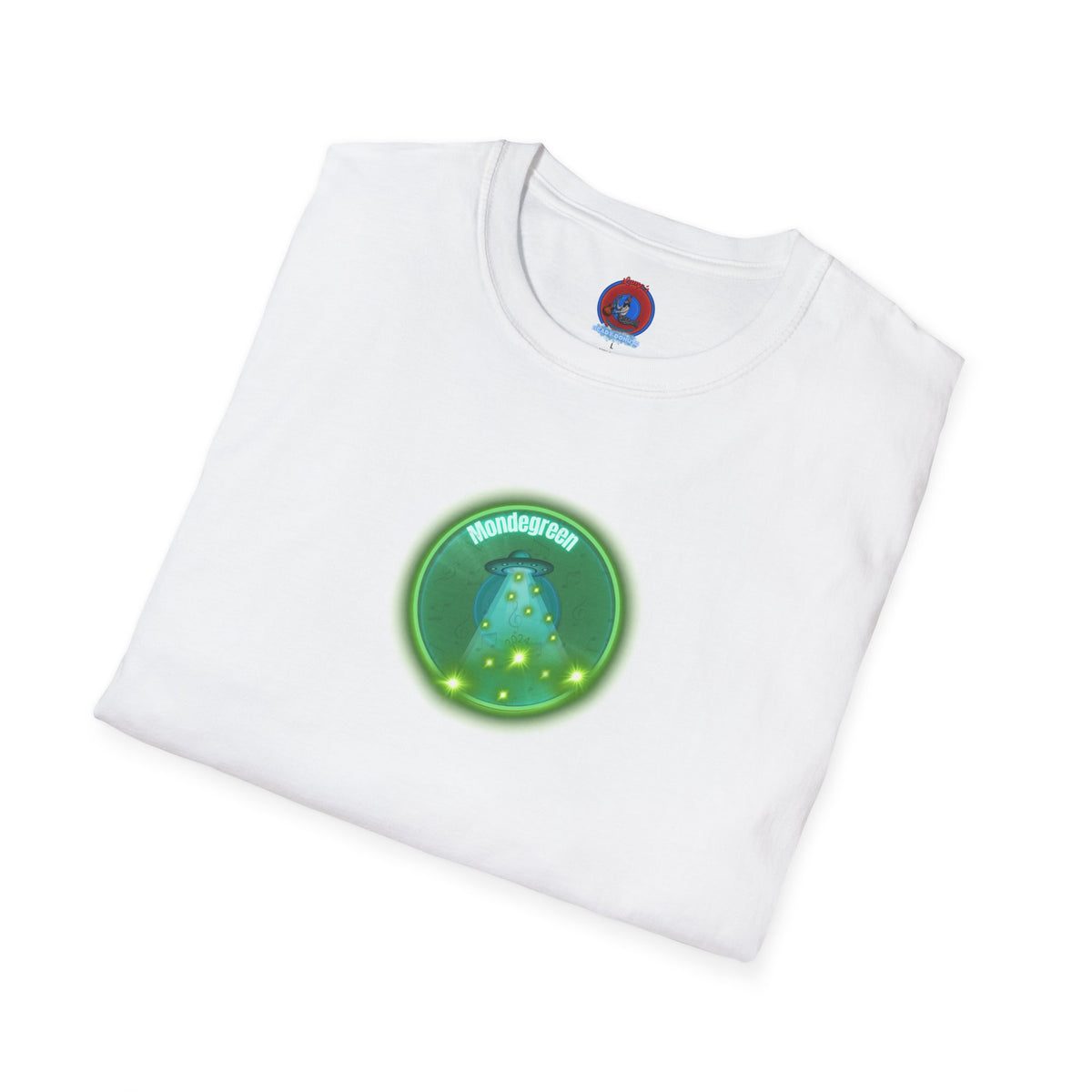 Classic Donut Tee - Unisex Soft-Style - "Close Encounters of the Delaware kind - Mondegreen Donut"  " variant 1 - green donut