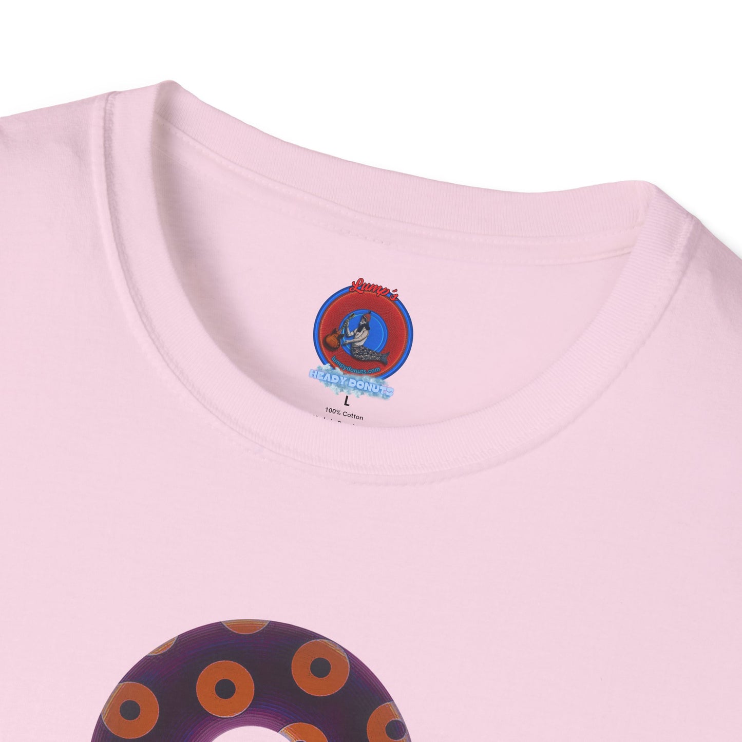 Plain Donuts/Unisex Soft-Style - "Plain Blimpy Paradoxical Donuts" - dark red-purple/orange donuts